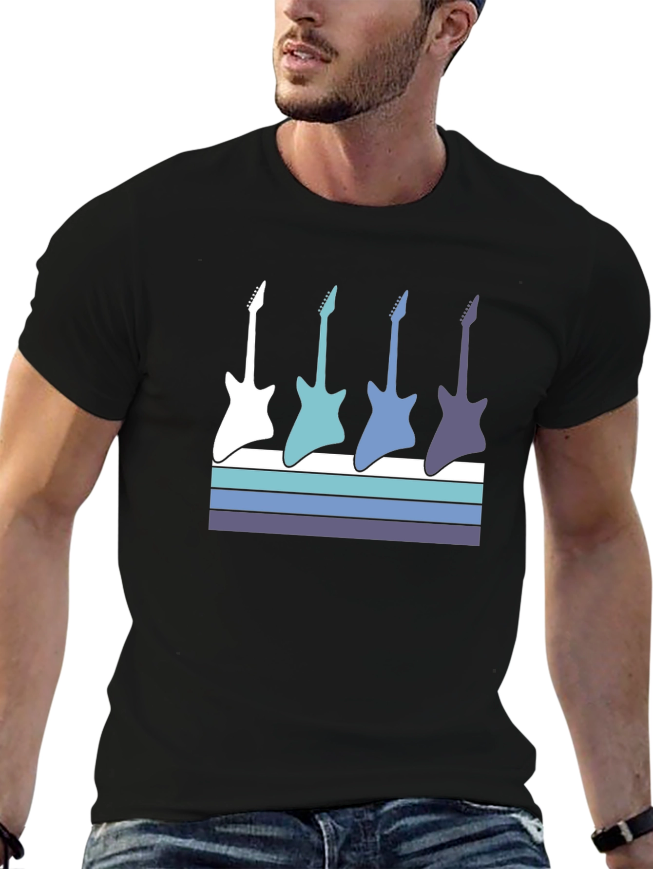 Guitar Silhouette Graphic Tee