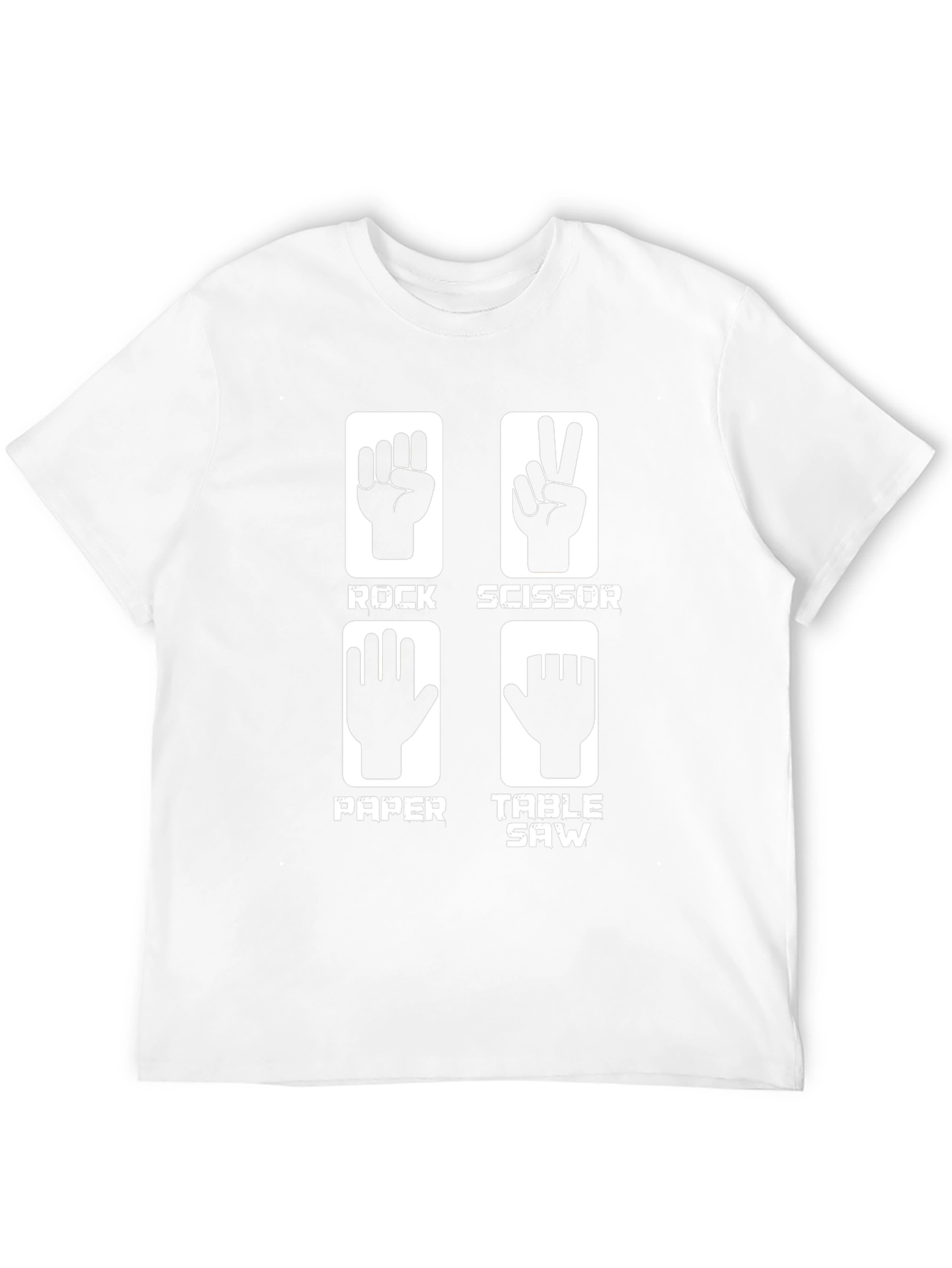 Rock Paper Scissors Table Saw Graphic Tee