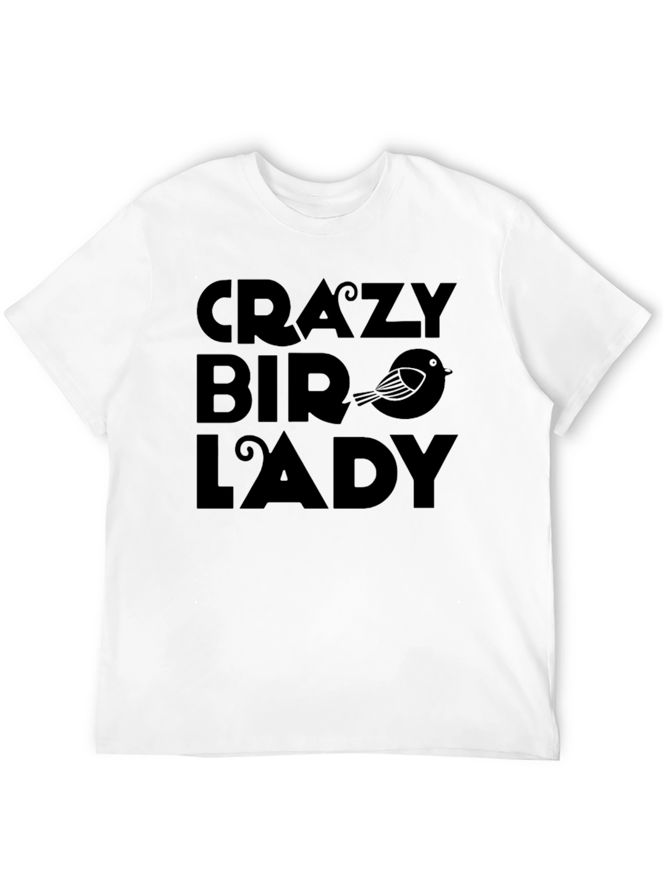 Crazy Bird Lady Graphic Tee - Unisex Cotton T-Shirt