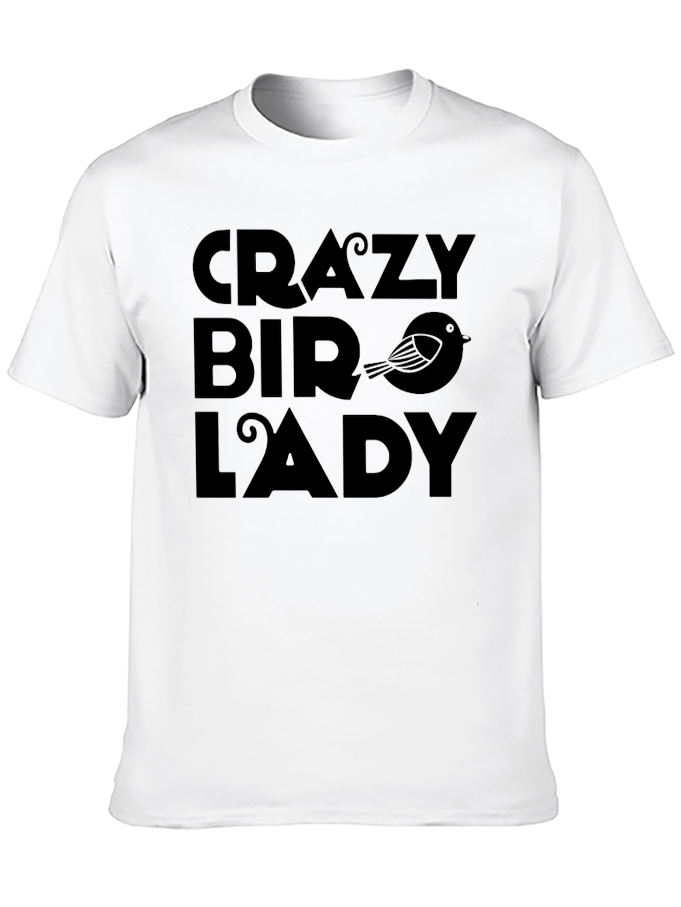 Crazy Bird Lady Graphic Tee - Unisex Cotton T-Shirt