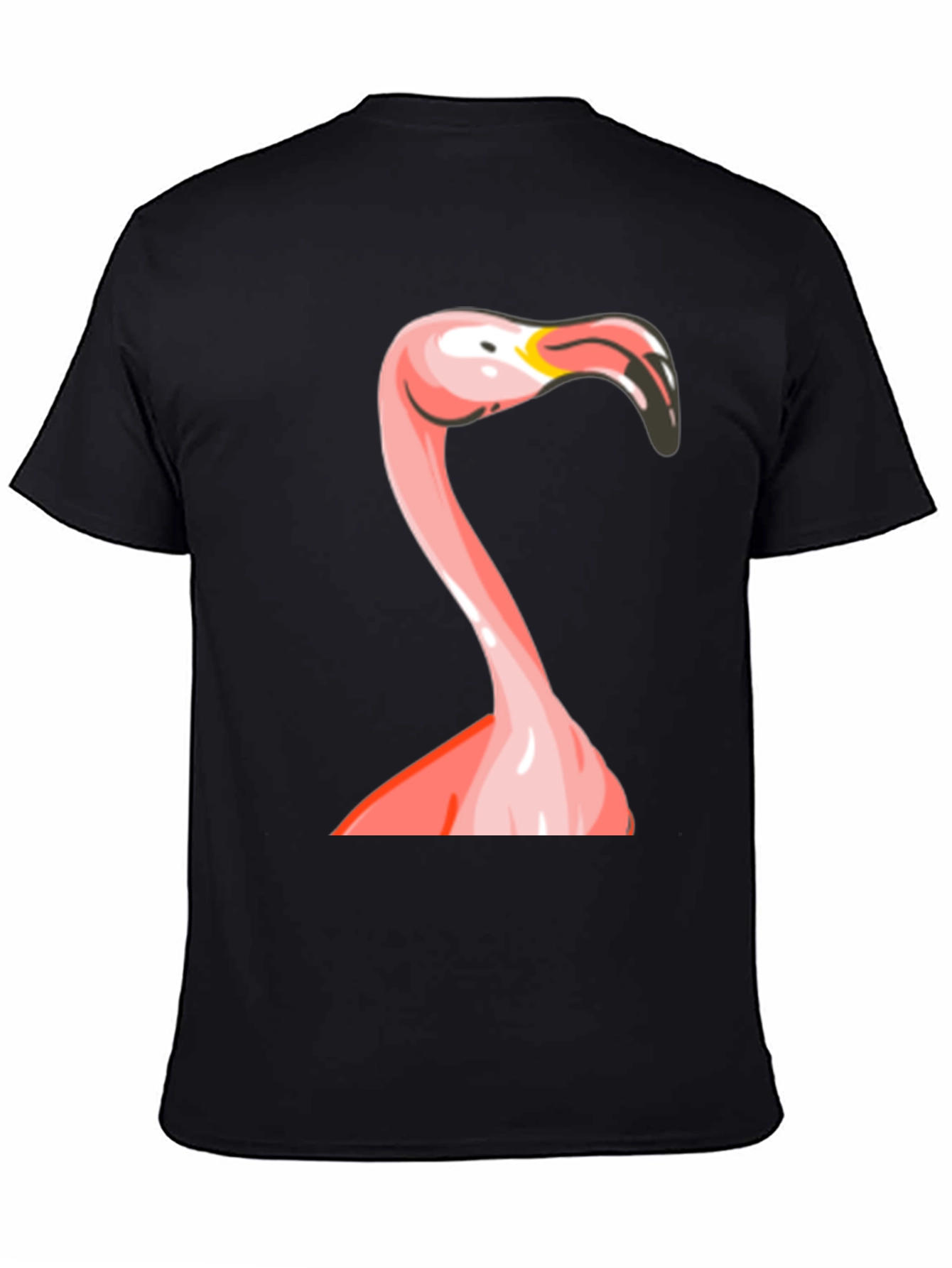 Flamingo Graphic Print Black T-Shirt