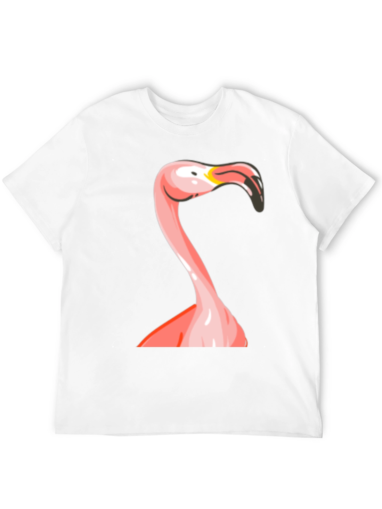 Flamingo Graphic Print Black T-Shirt