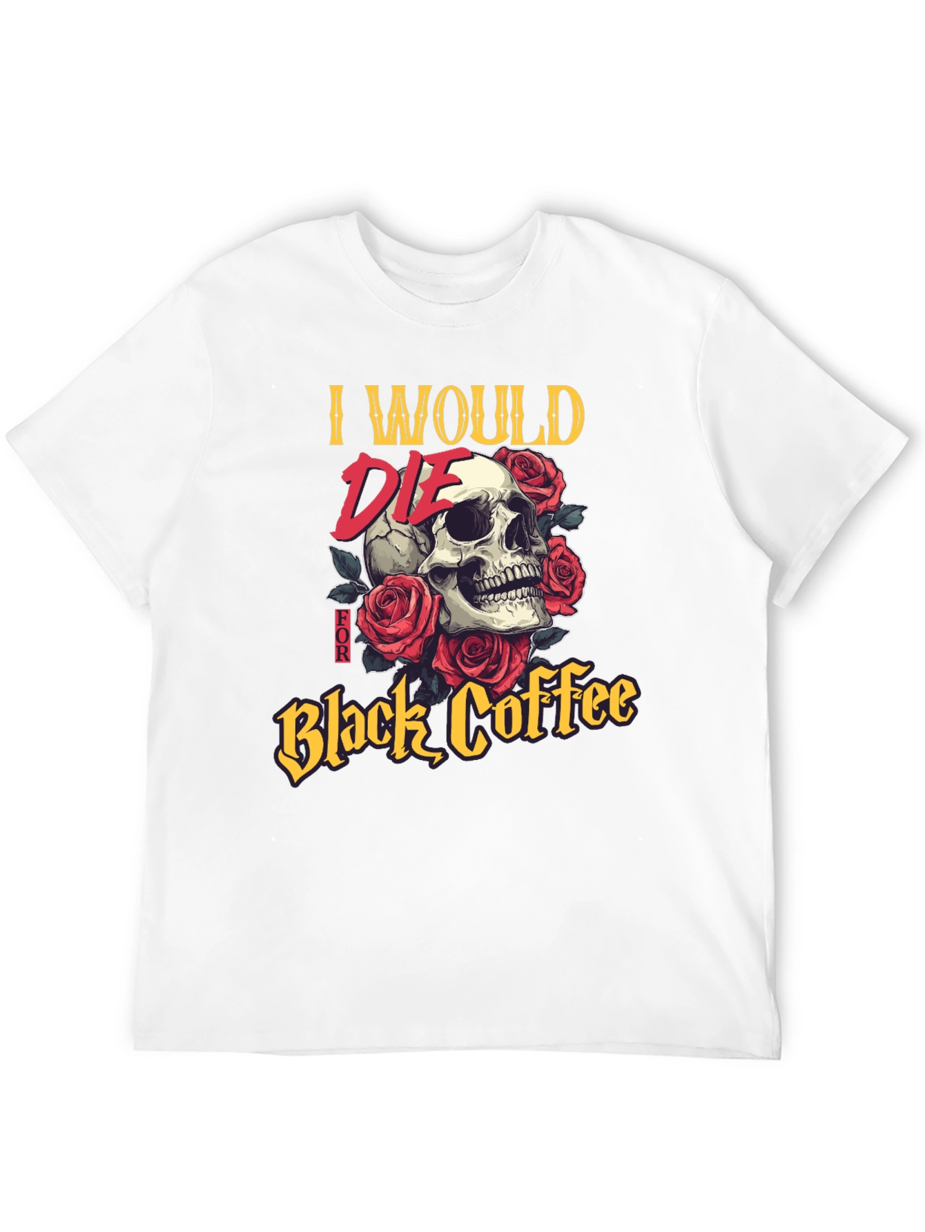 Skull & Roses Black Coffee T-Shirt