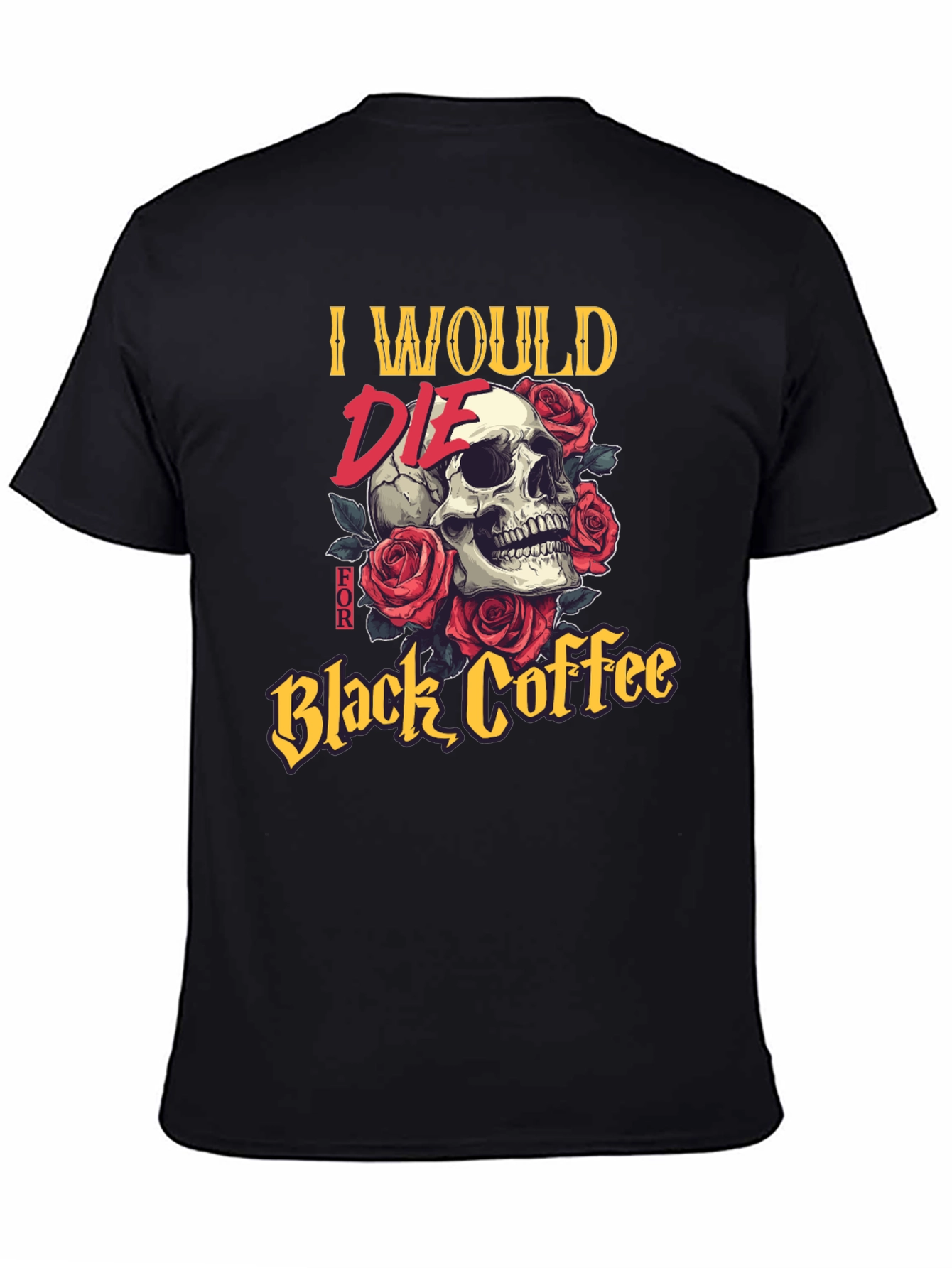 Skull & Roses Black Coffee T-Shirt