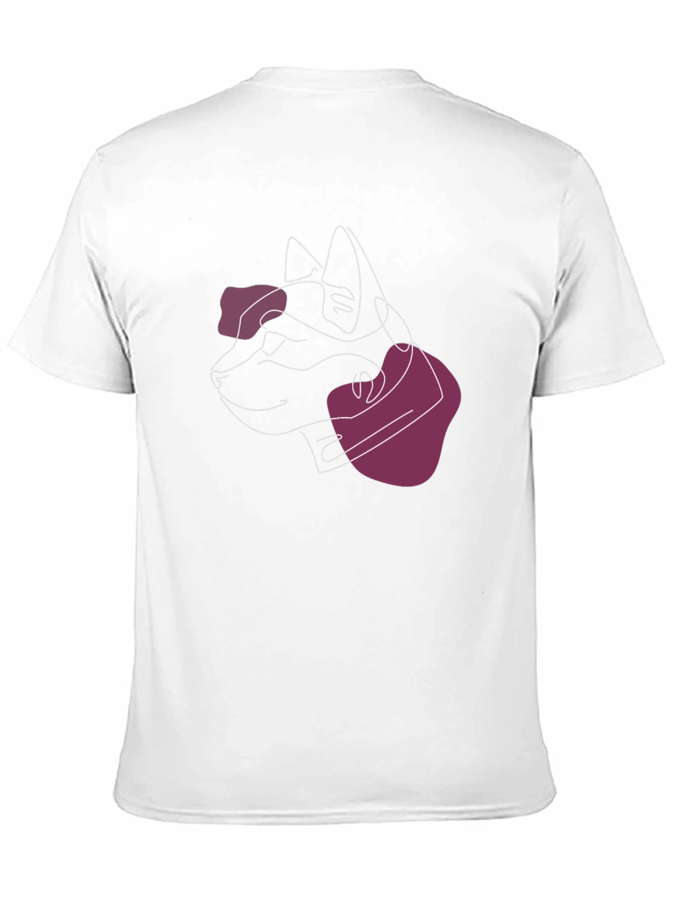 Abstract Cat Line Art Black T-Shirt