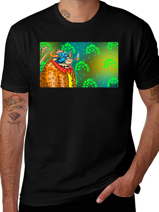 Smoking Bull Graphic Tee - Mens Black T-Shirt