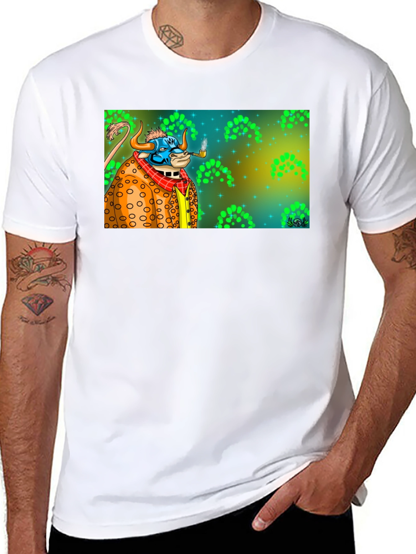 Smoking Bull Graphic Tee - Mens Black T-Shirt
