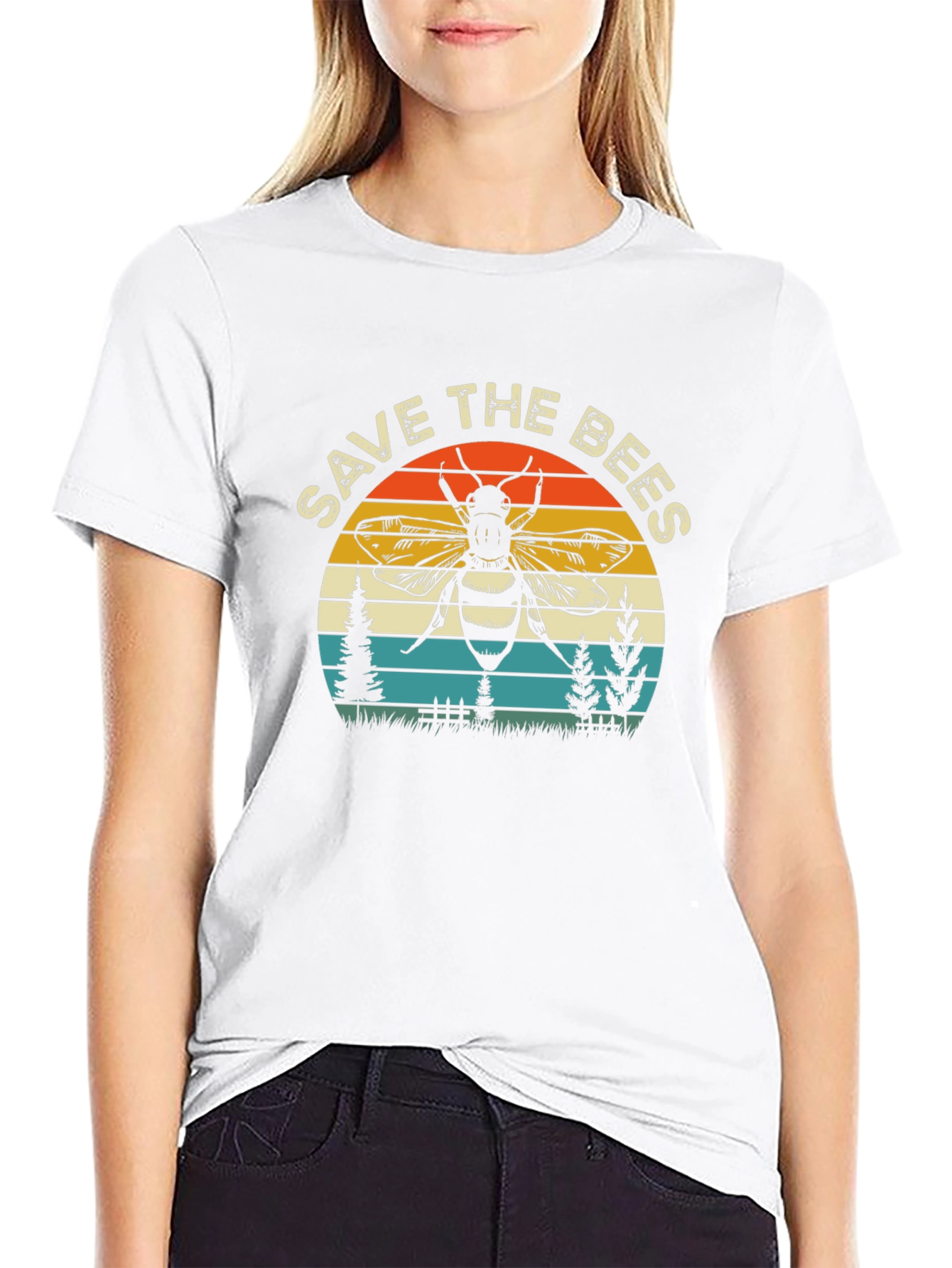 Save the Bees Graphic T-Shirt - Eco Friendly Design