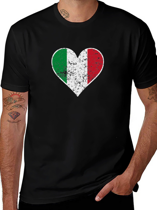 Italian Flag Heart T-Shirt
