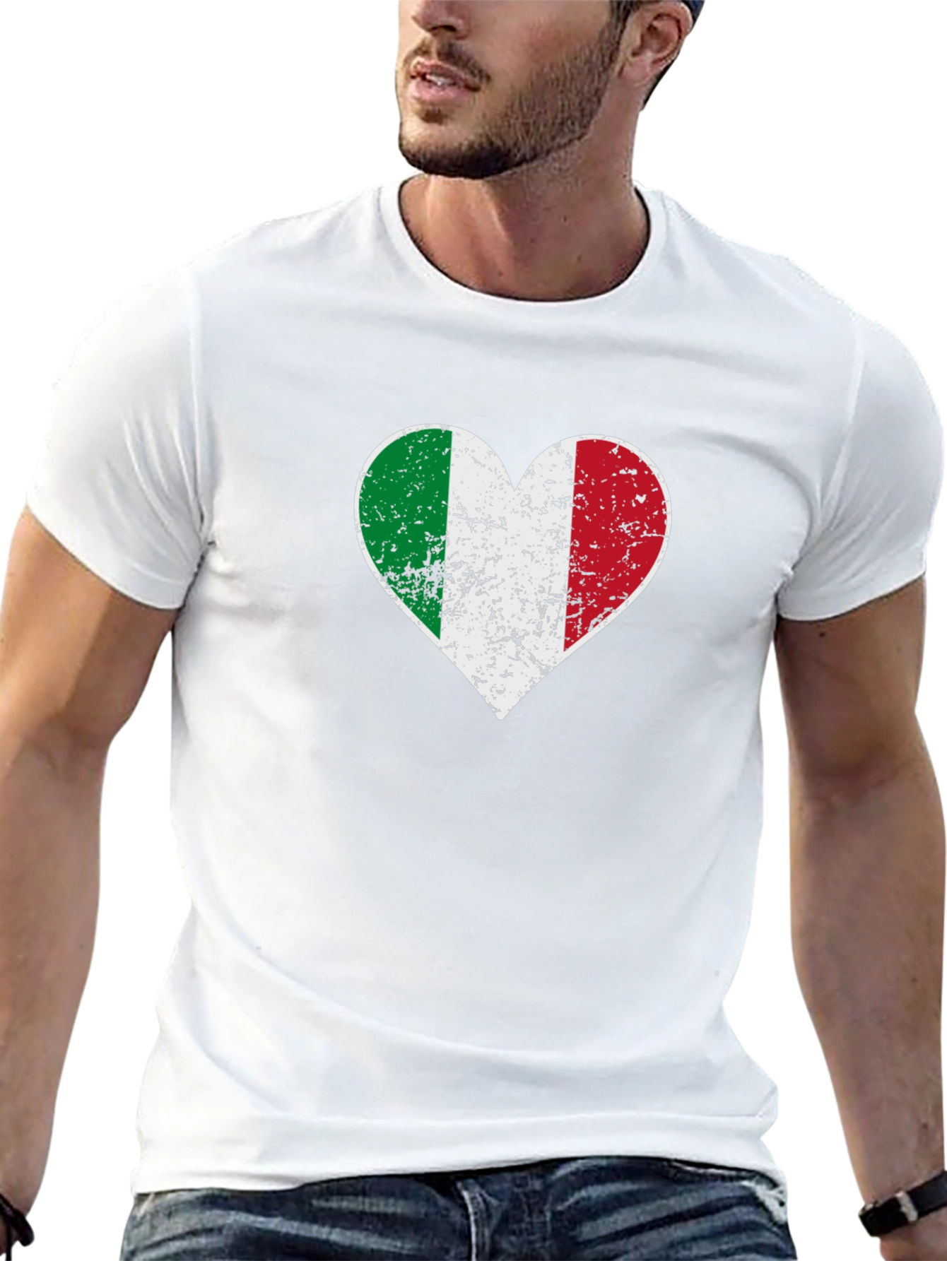Italian Flag Heart T-Shirt