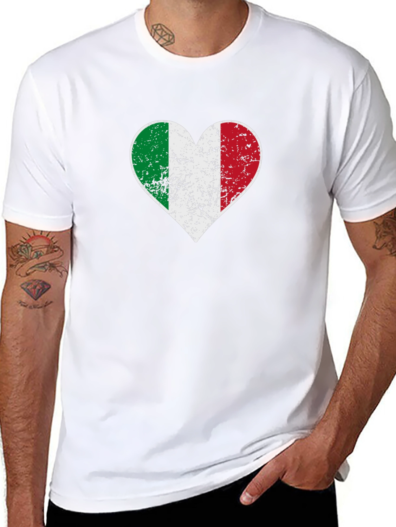 Italian Flag Heart T-Shirt