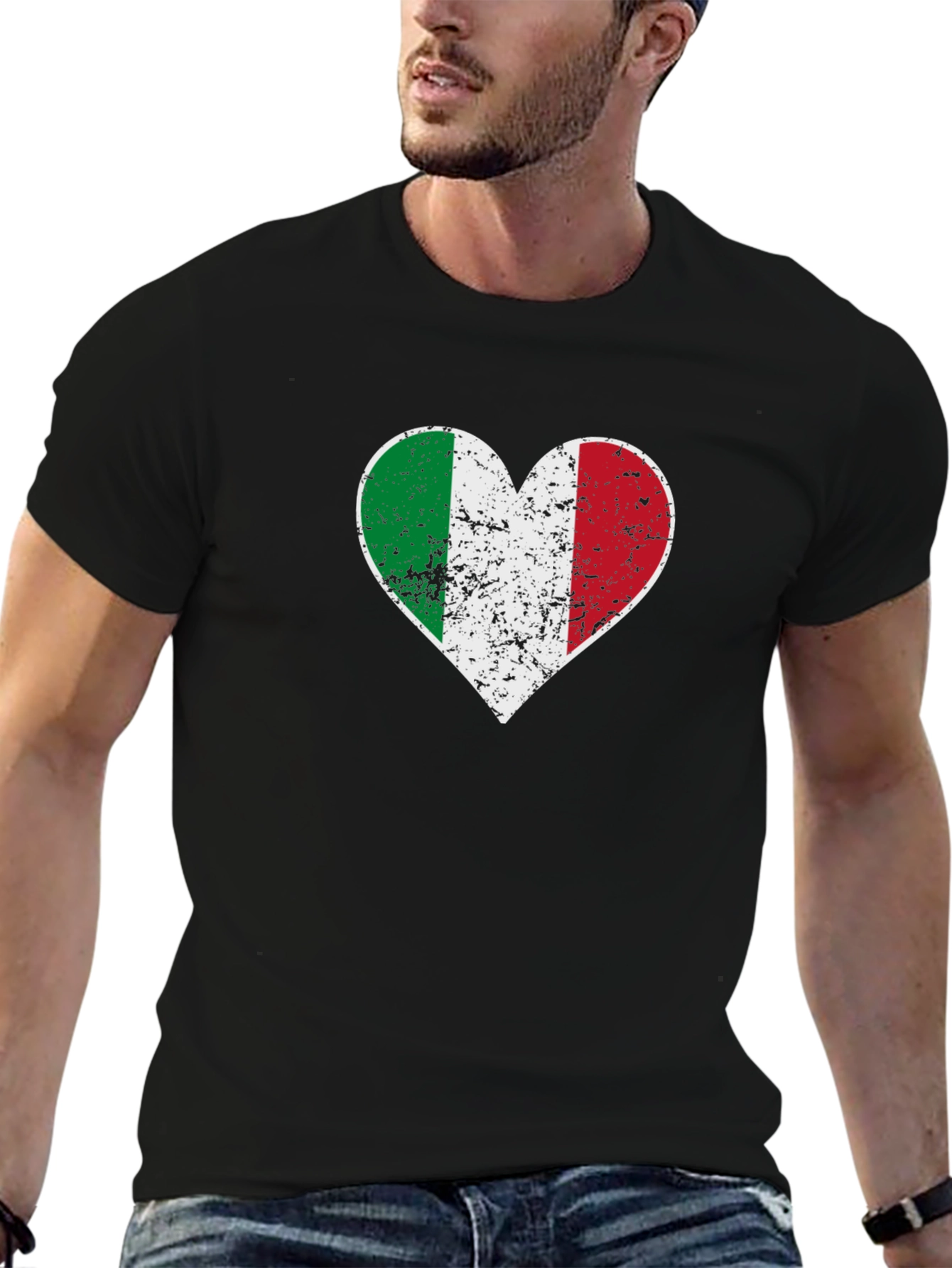 Italian Flag Heart T-Shirt