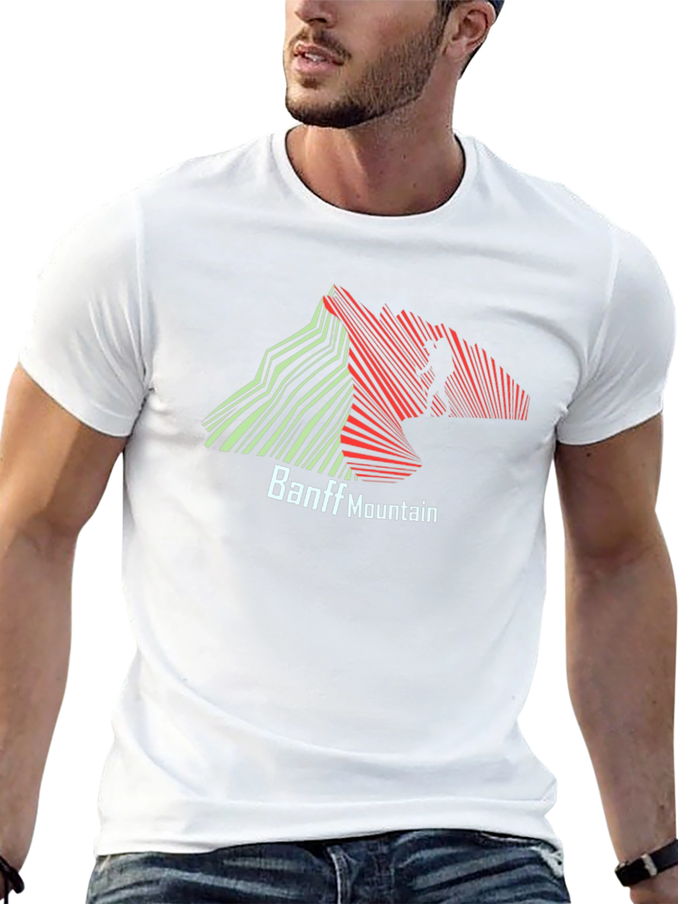 Banff Mountain Graphic Print Black T-Shirt
