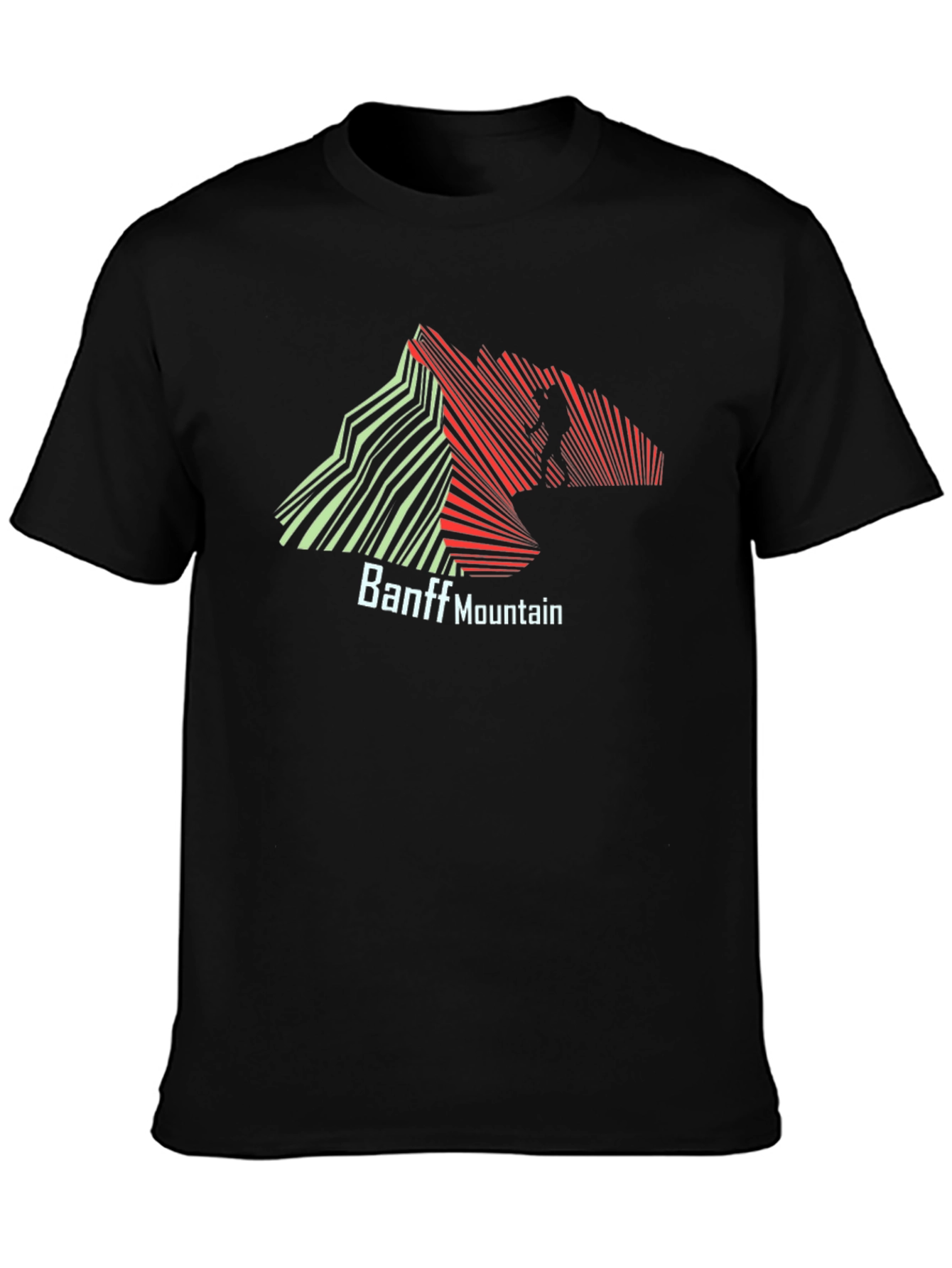 Banff Mountain Graphic Print Black T-Shirt