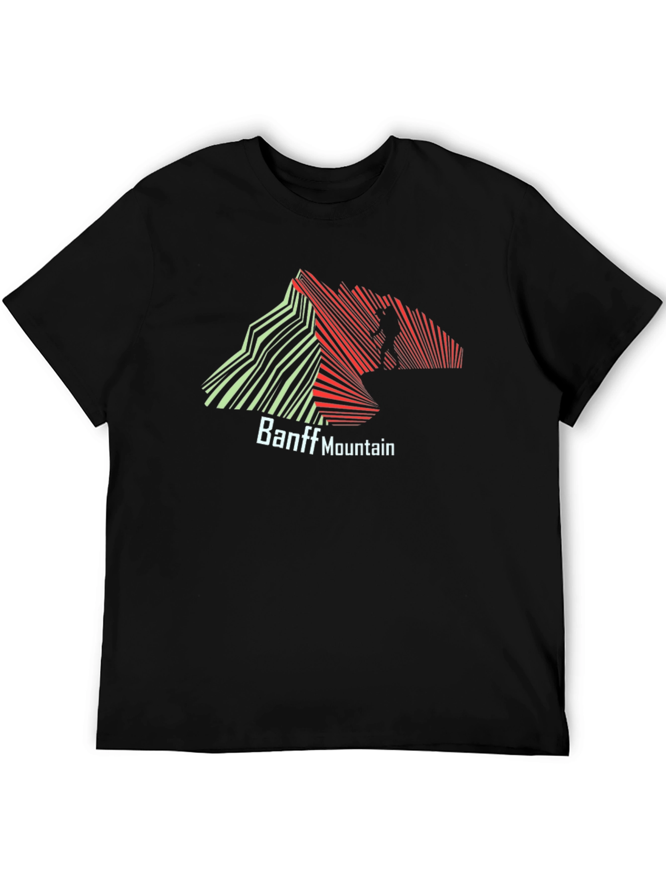Banff Mountain Graphic Print Black T-Shirt