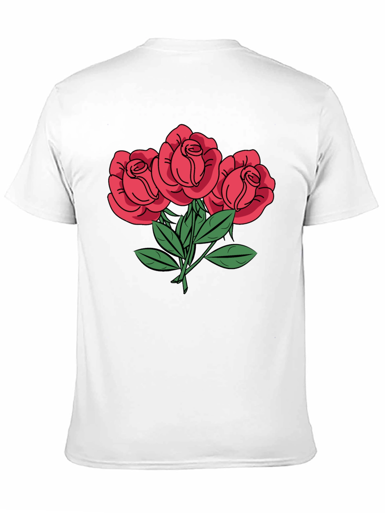 Floral Roses Graphic Tee - Stylish Comfort