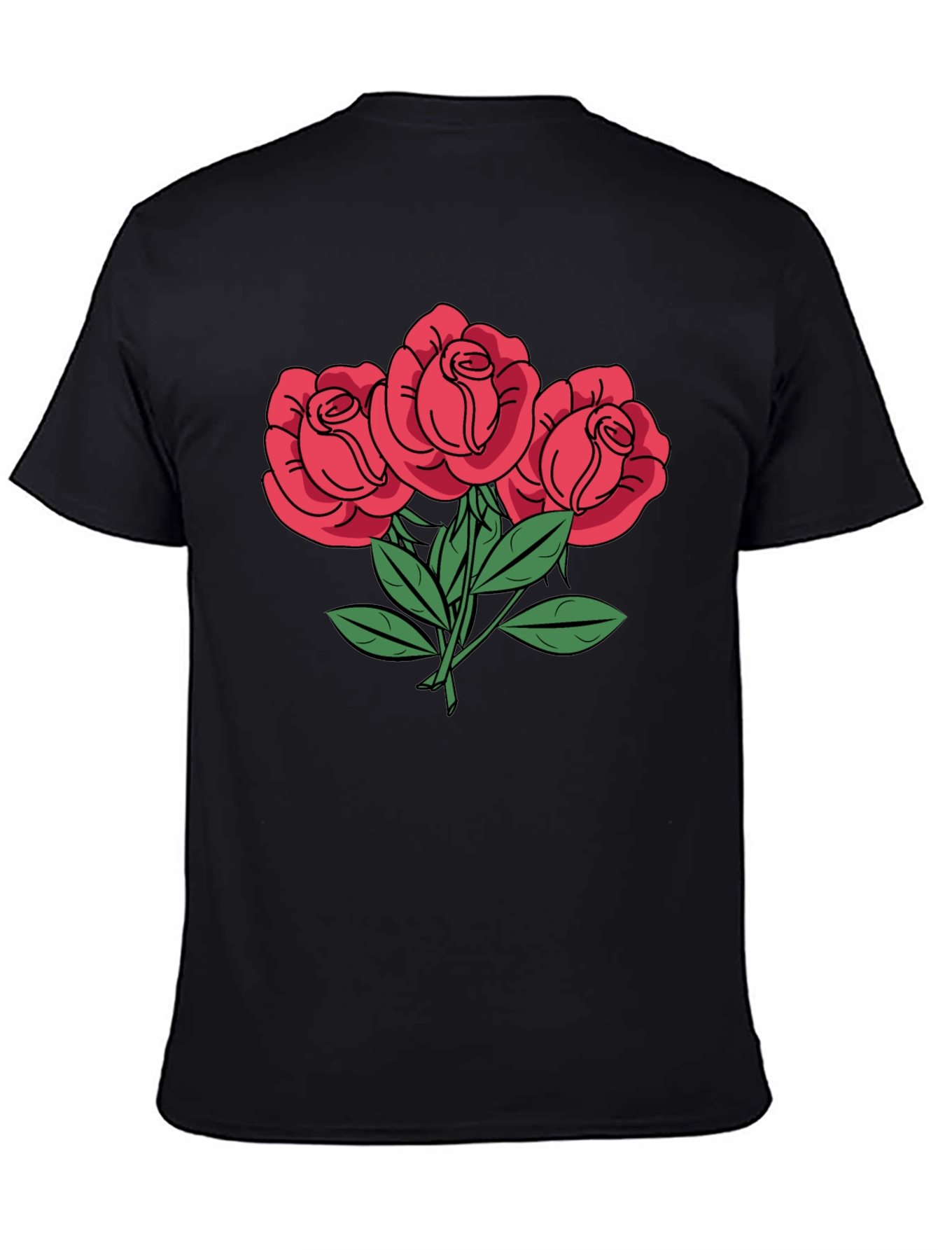 Floral Roses Graphic Tee - Stylish Comfort