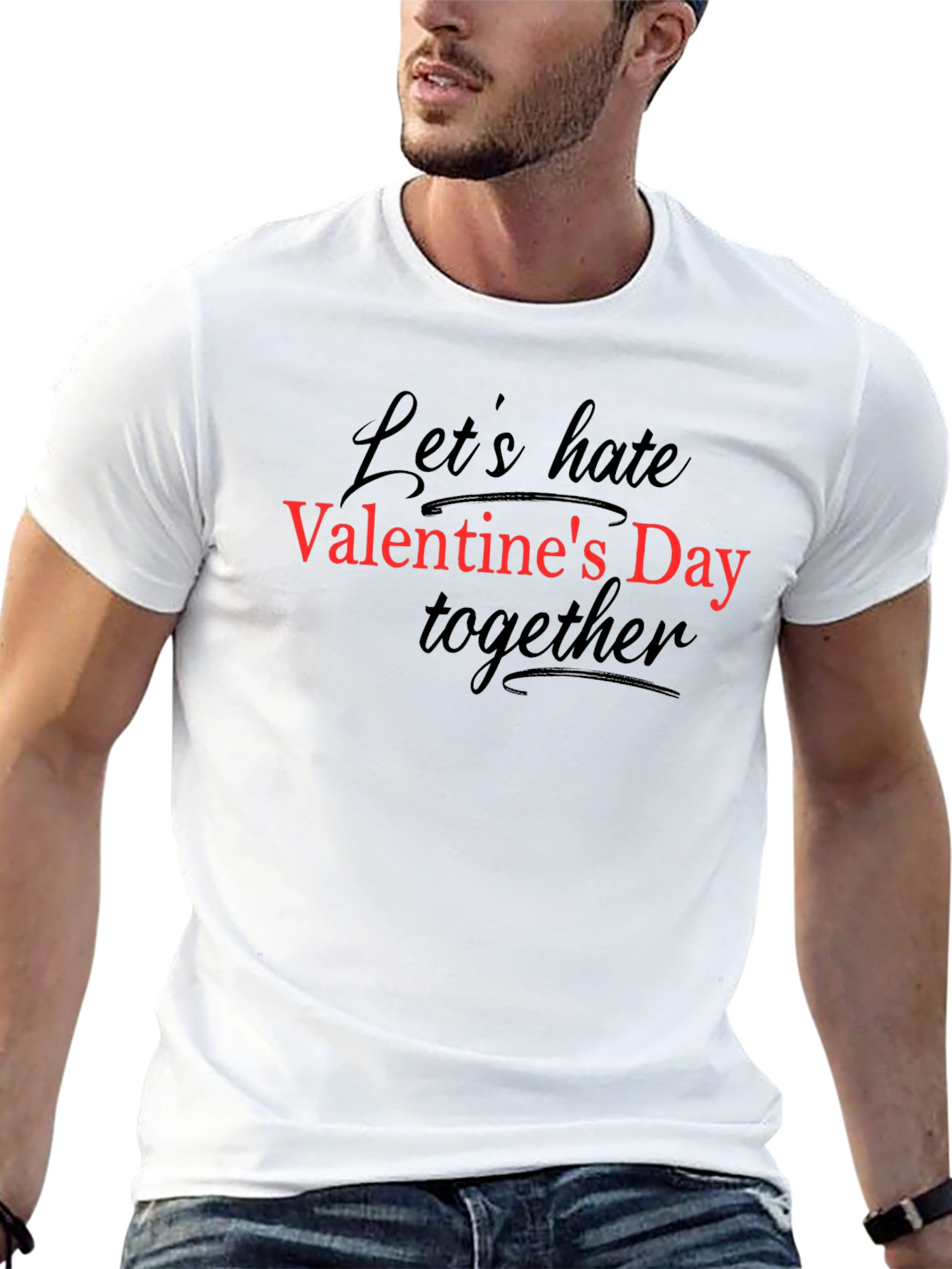 Anti-Valentines Day Graphic Tee - Black