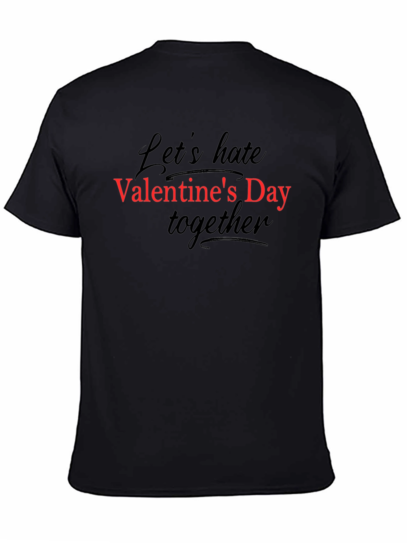 Anti-Valentines Day Graphic Tee - Black