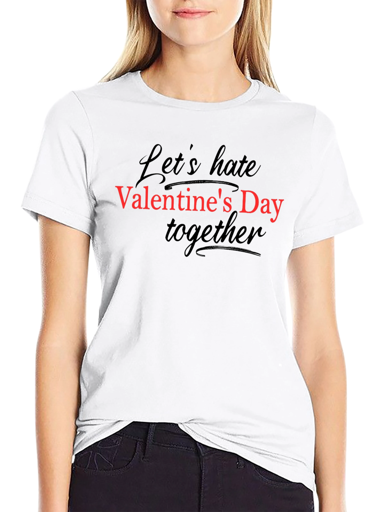 Anti-Valentines Day Graphic Tee - Black