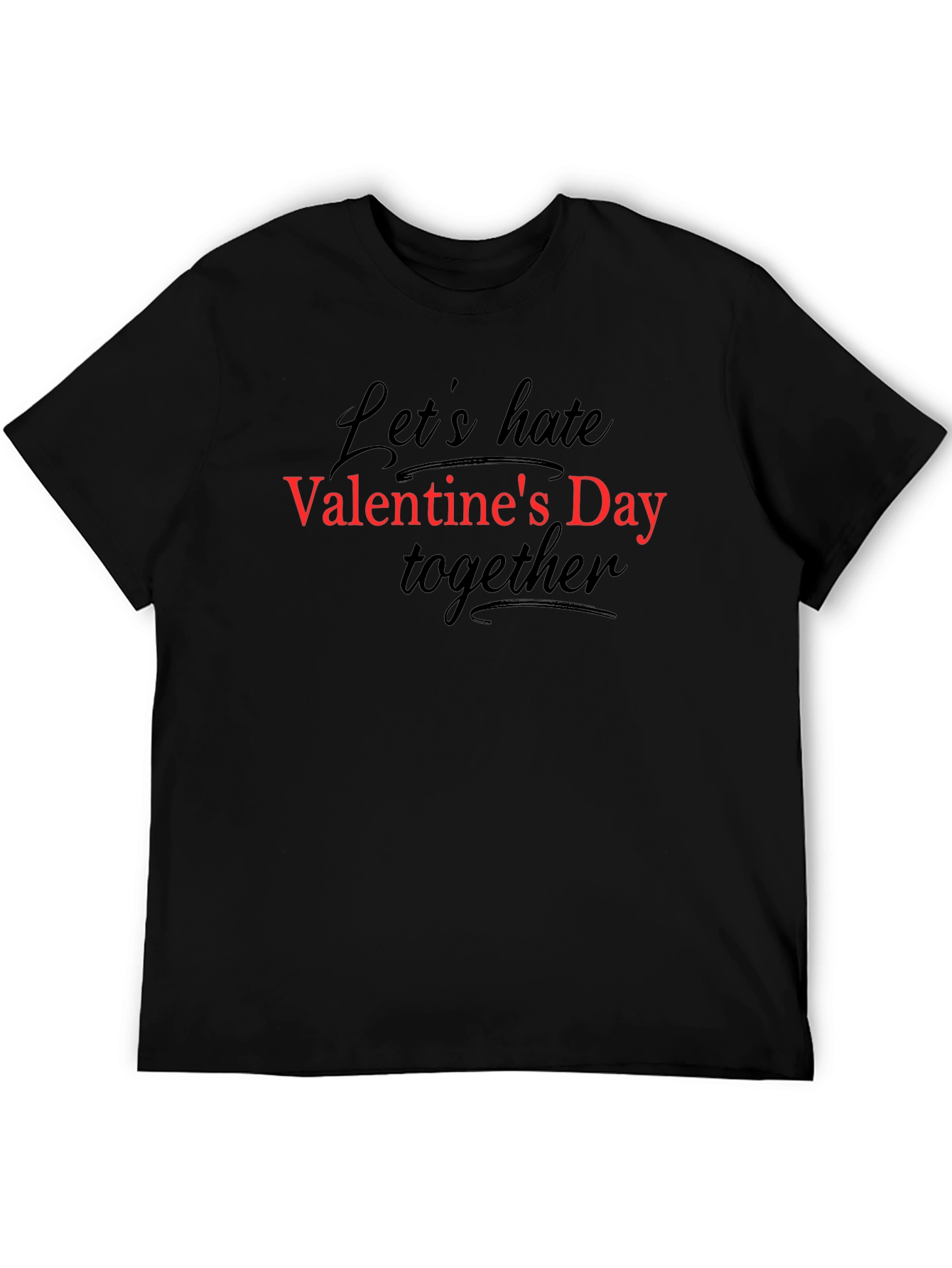 Anti-Valentines Day Graphic Tee - Black
