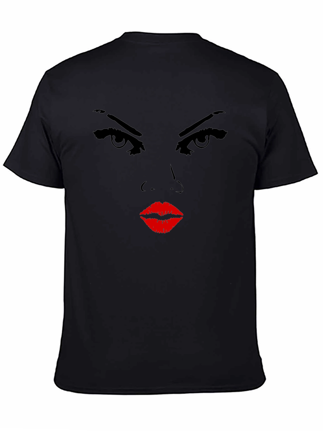 Intense Stare Graphic Black T-Shirt