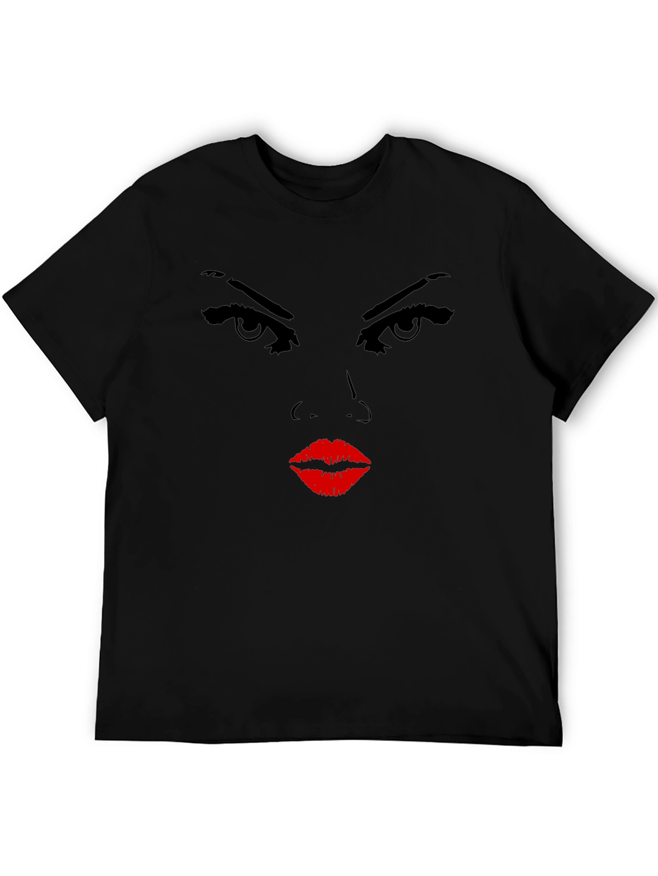 Intense Stare Graphic Black T-Shirt