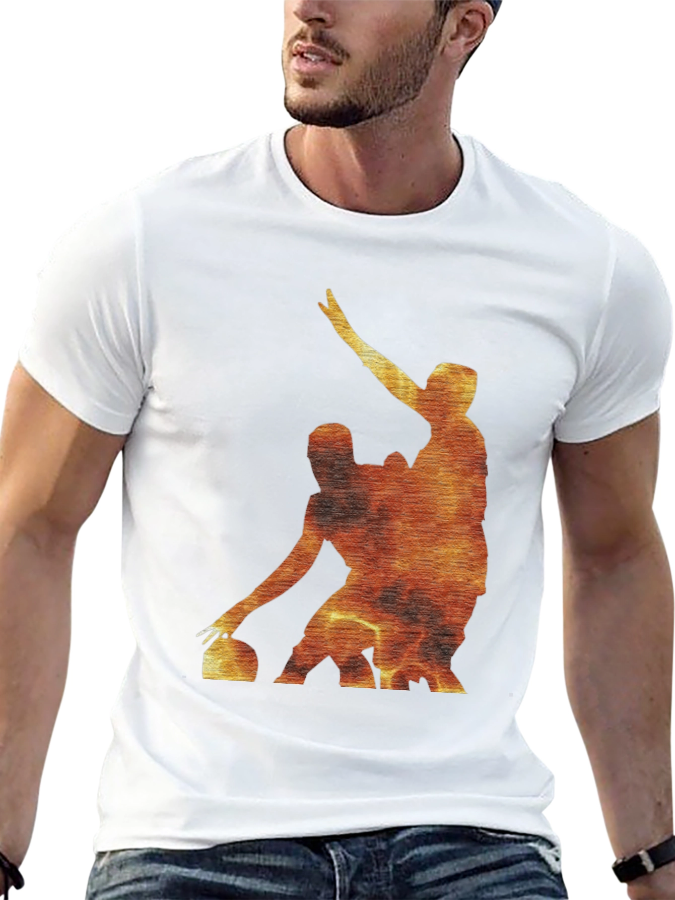 Fiery Curling Players Black T-Shirt