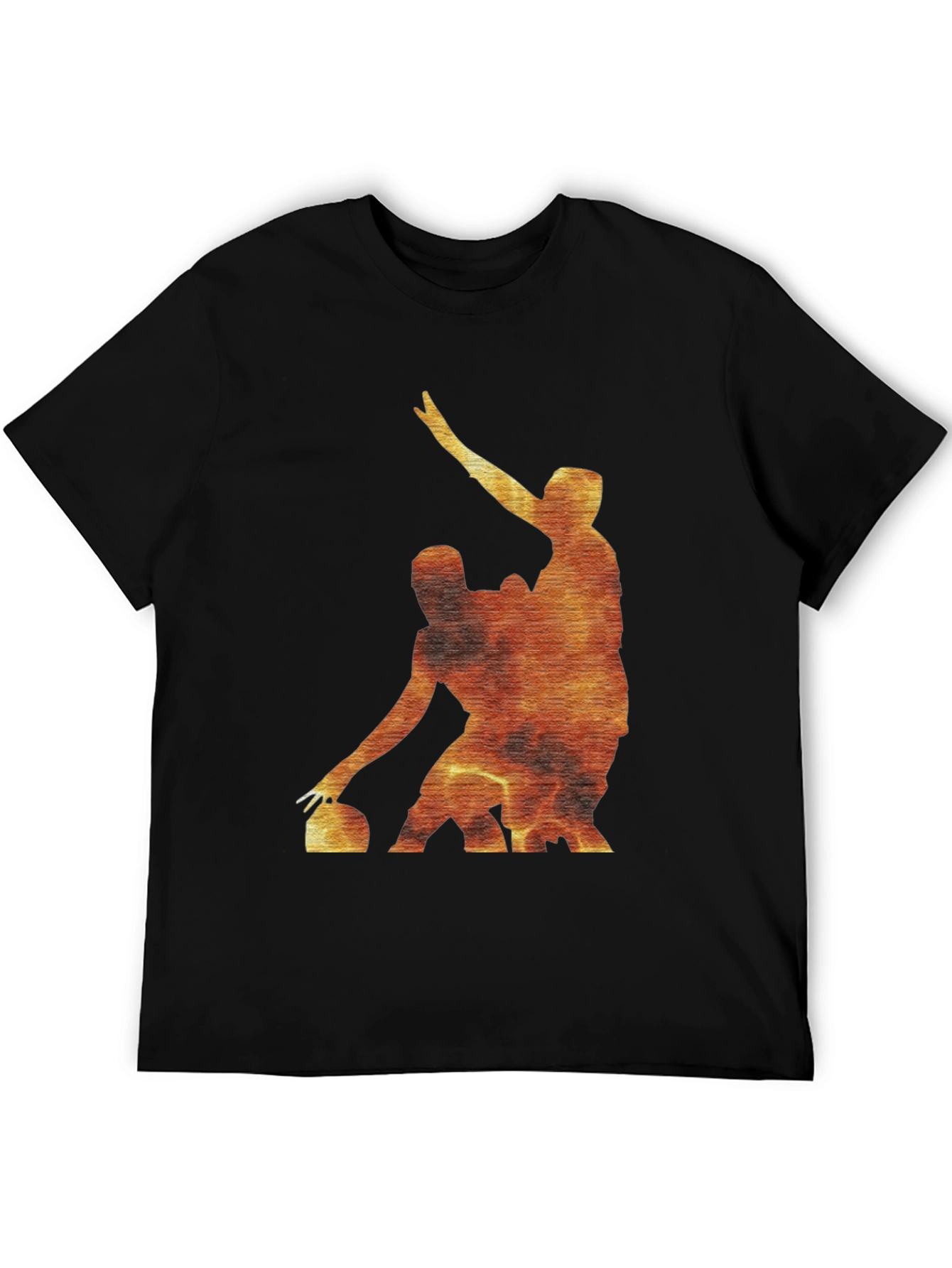 Fiery Curling Players Black T-Shirt