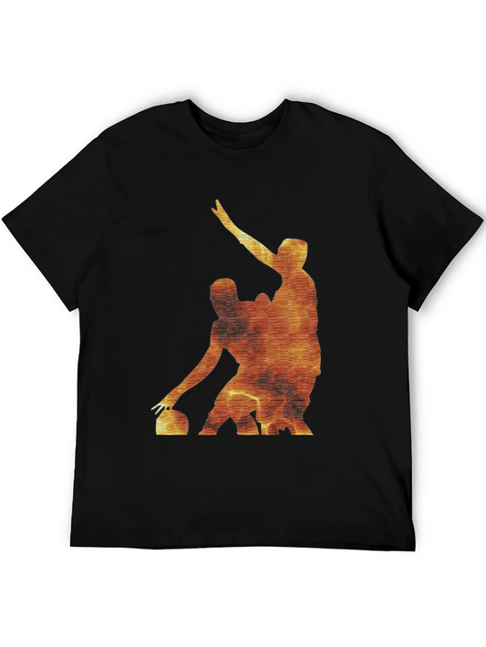 Fiery Curling Players Black T-Shirt
