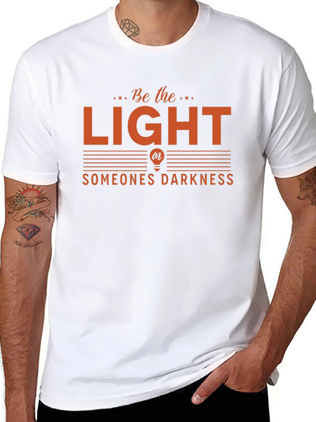 Be The Light Graphic Tee - Inspiring Black T-Shirt