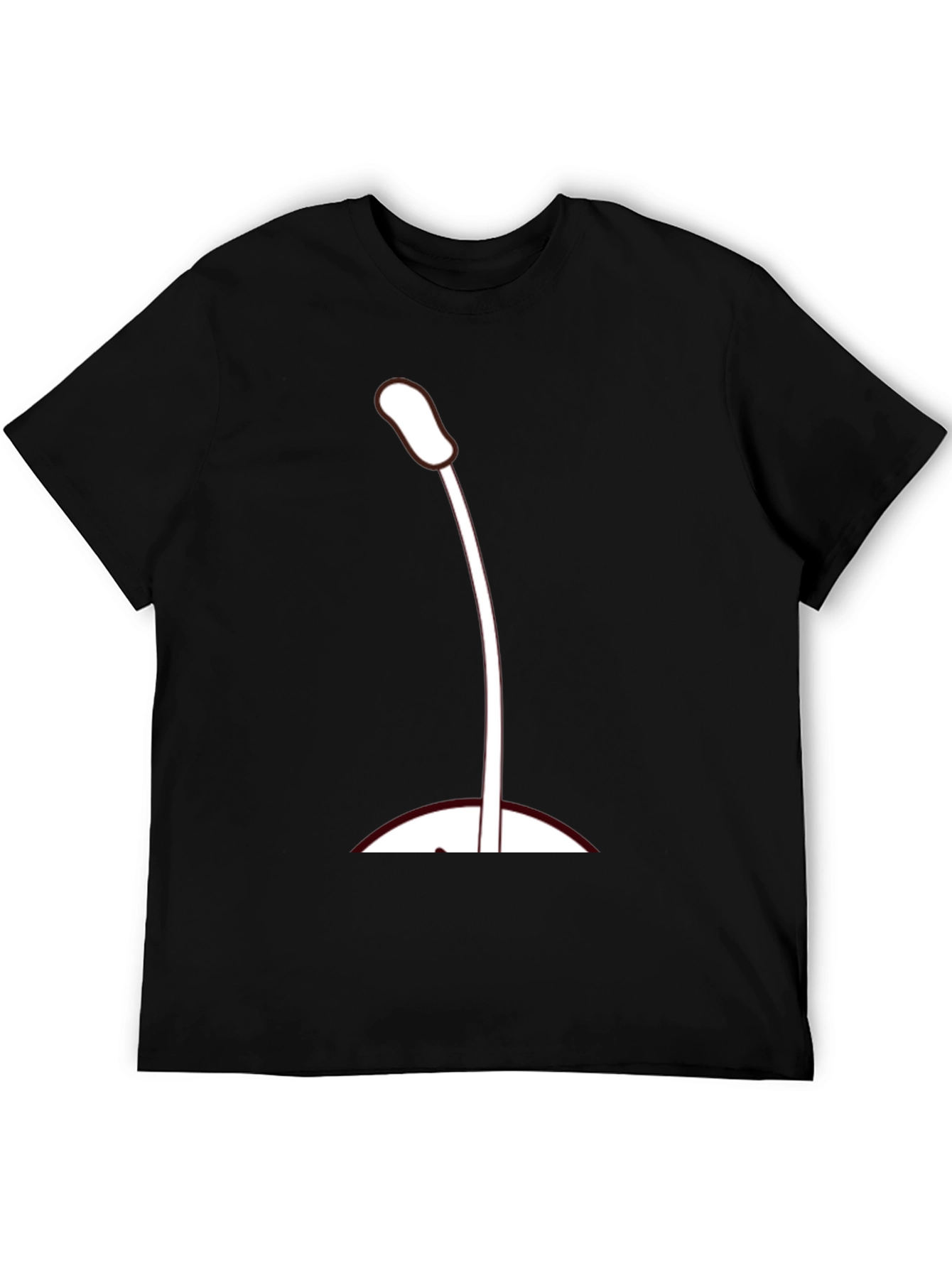Microphone Graphic T-Shirt - Black Casual Tee