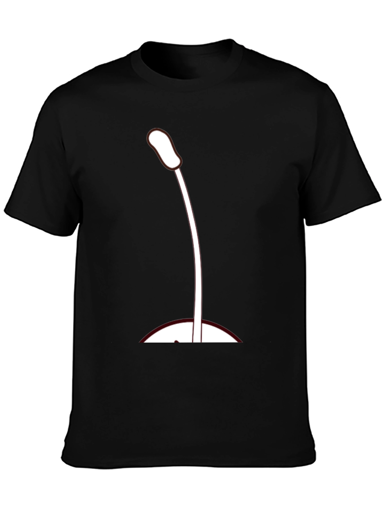 Microphone Graphic T-Shirt - Black Casual Tee