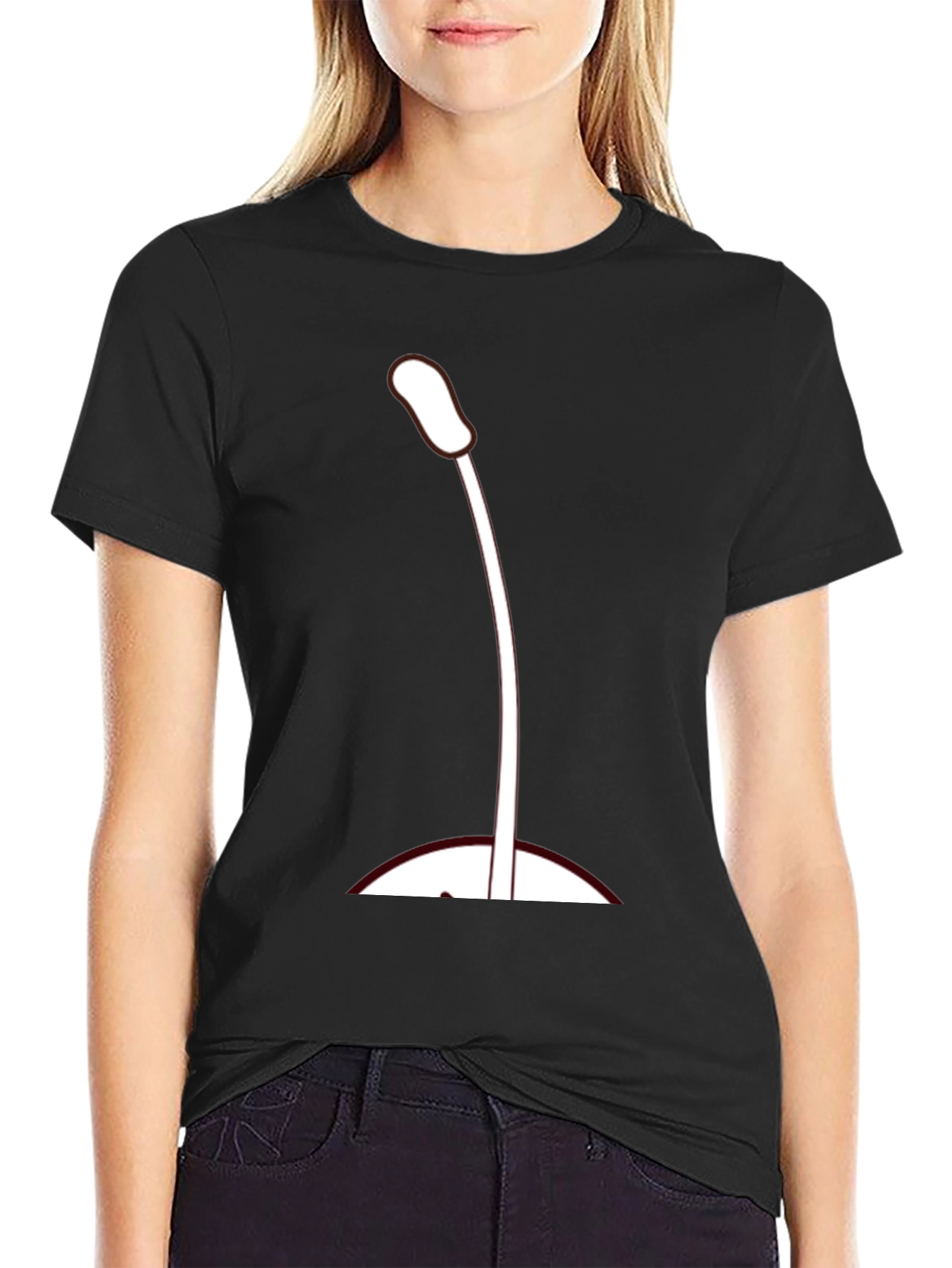 Microphone Graphic T-Shirt - Black Casual Tee