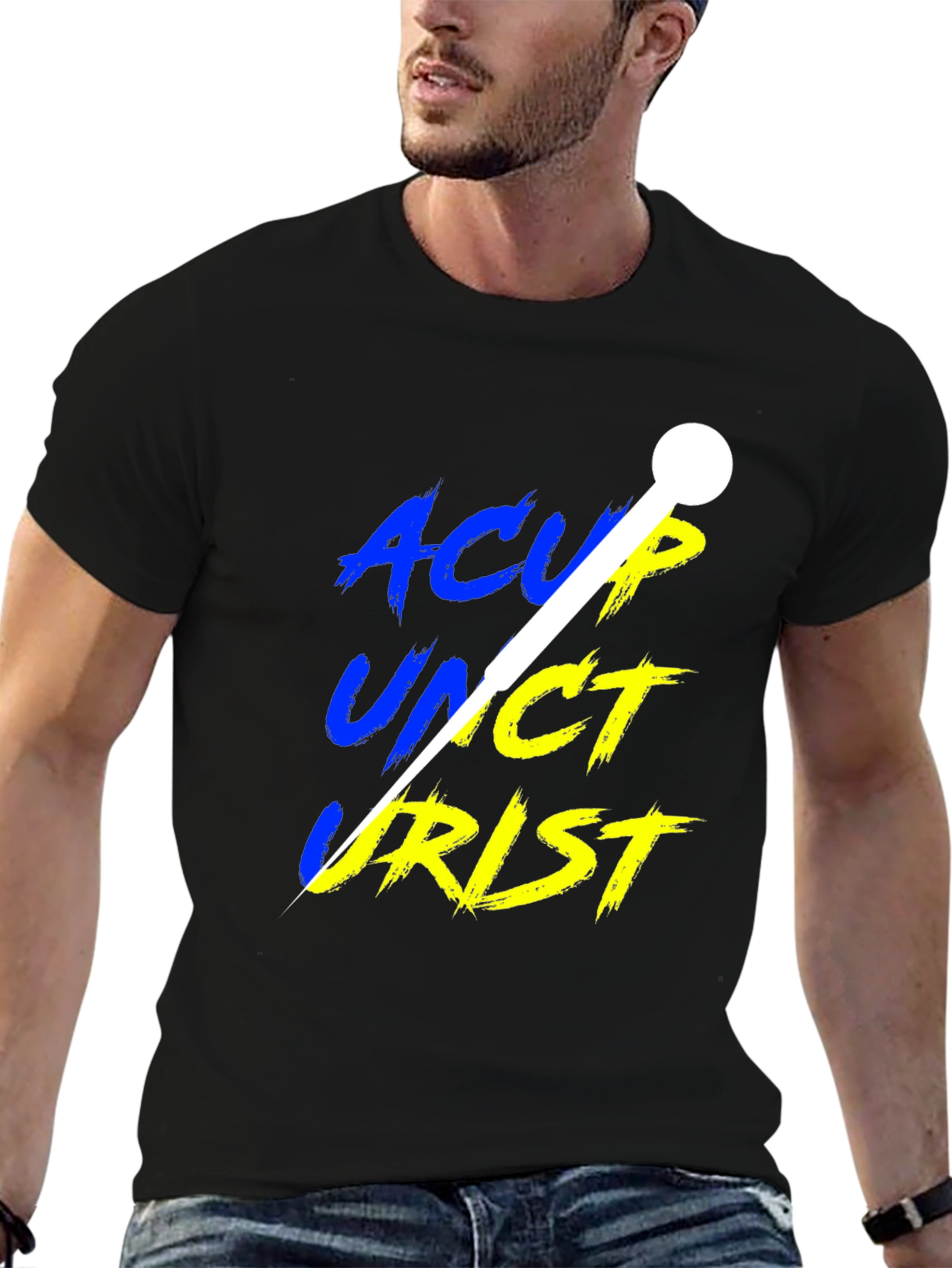Acupuncturist T-Shirt - Black Crew Neck Tee