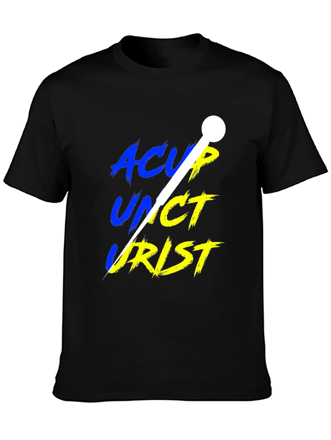 Acupuncturist T-Shirt - Black Crew Neck Tee