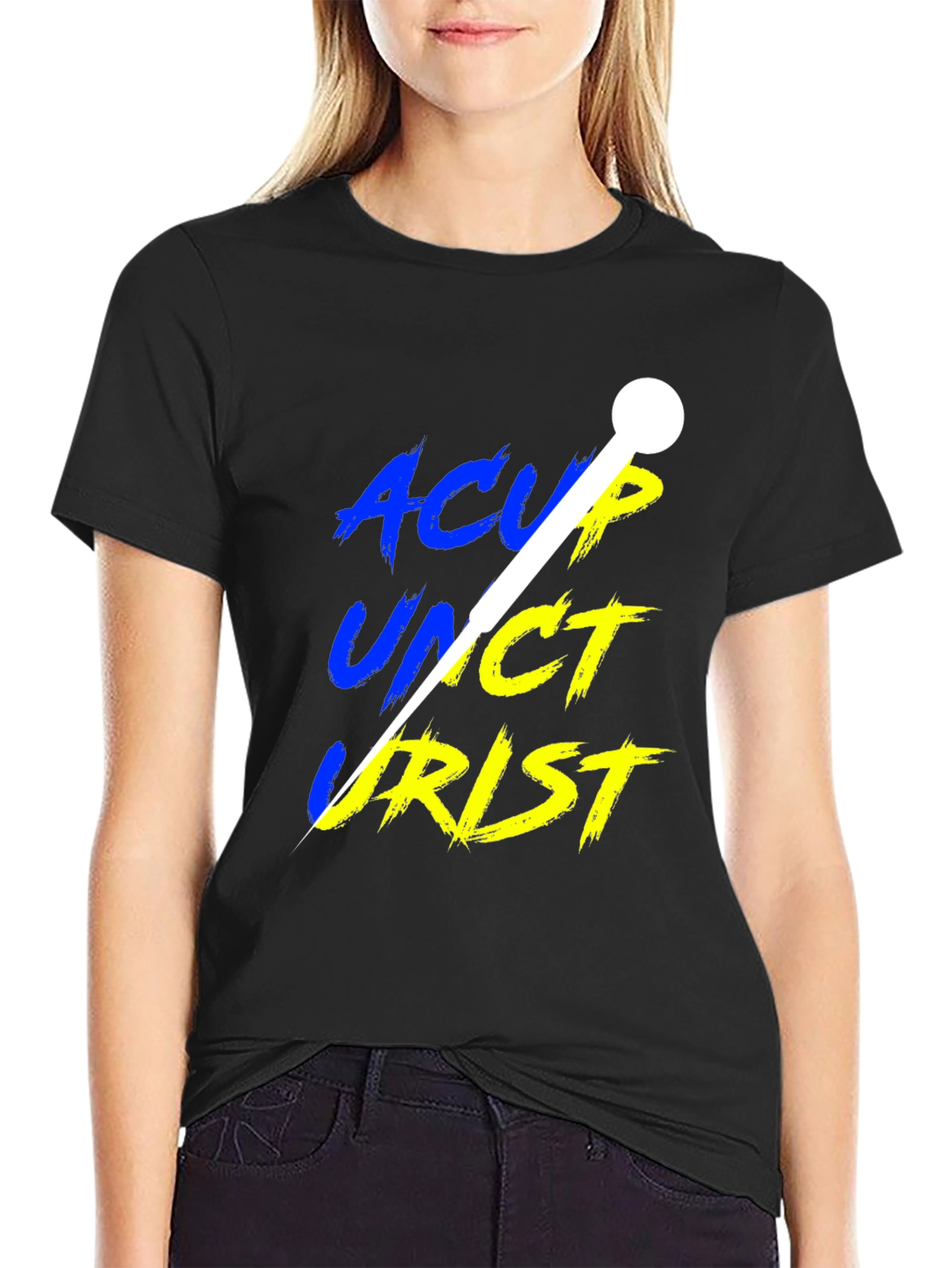 Acupuncturist T-Shirt - Black Crew Neck Tee