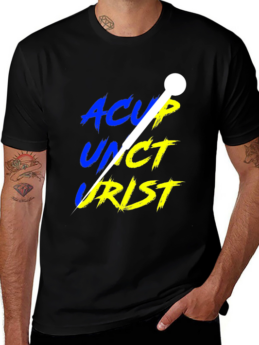 Acupuncturist T-Shirt - Black Crew Neck Tee