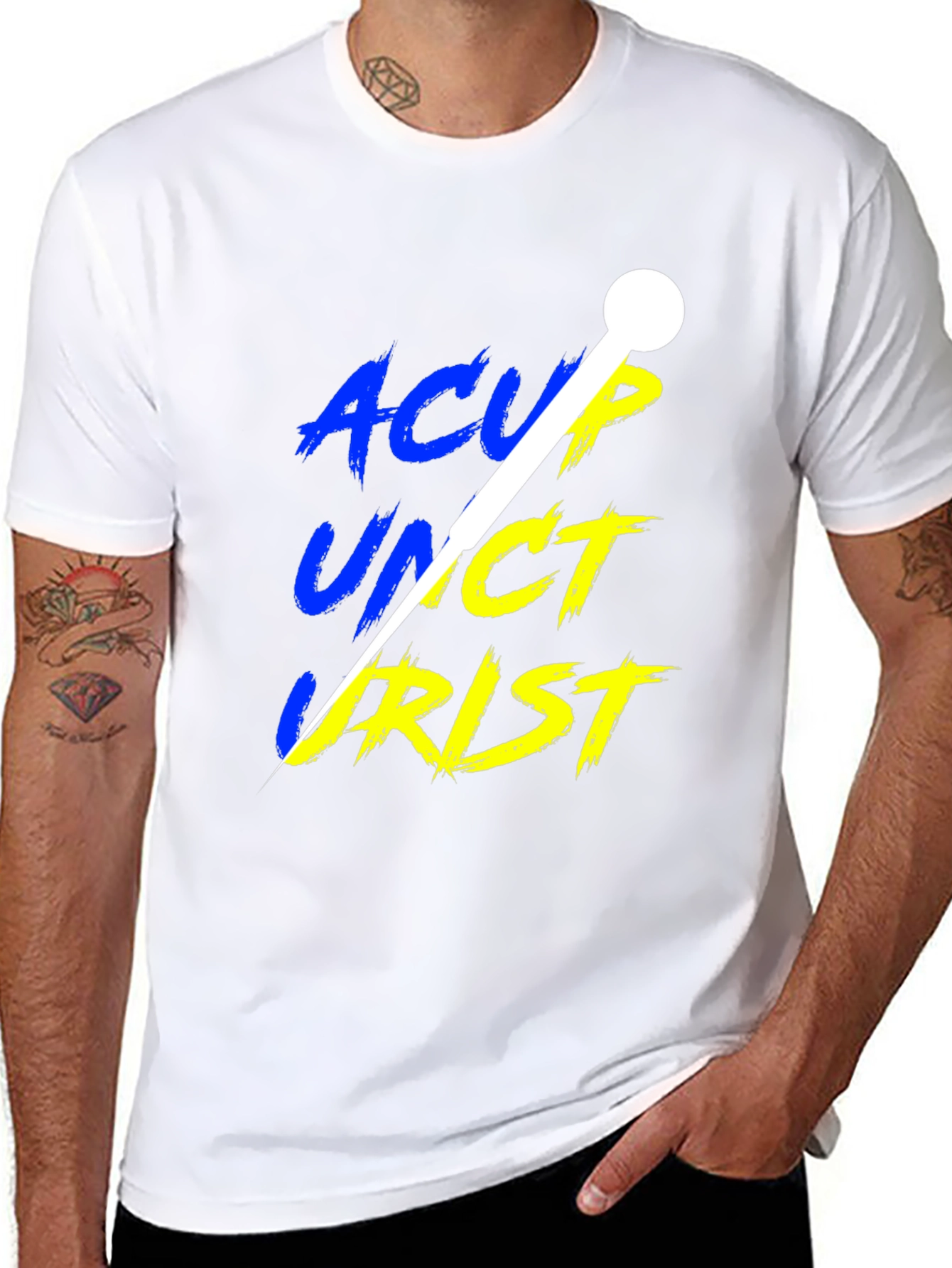 Acupuncturist T-Shirt - Black Crew Neck Tee