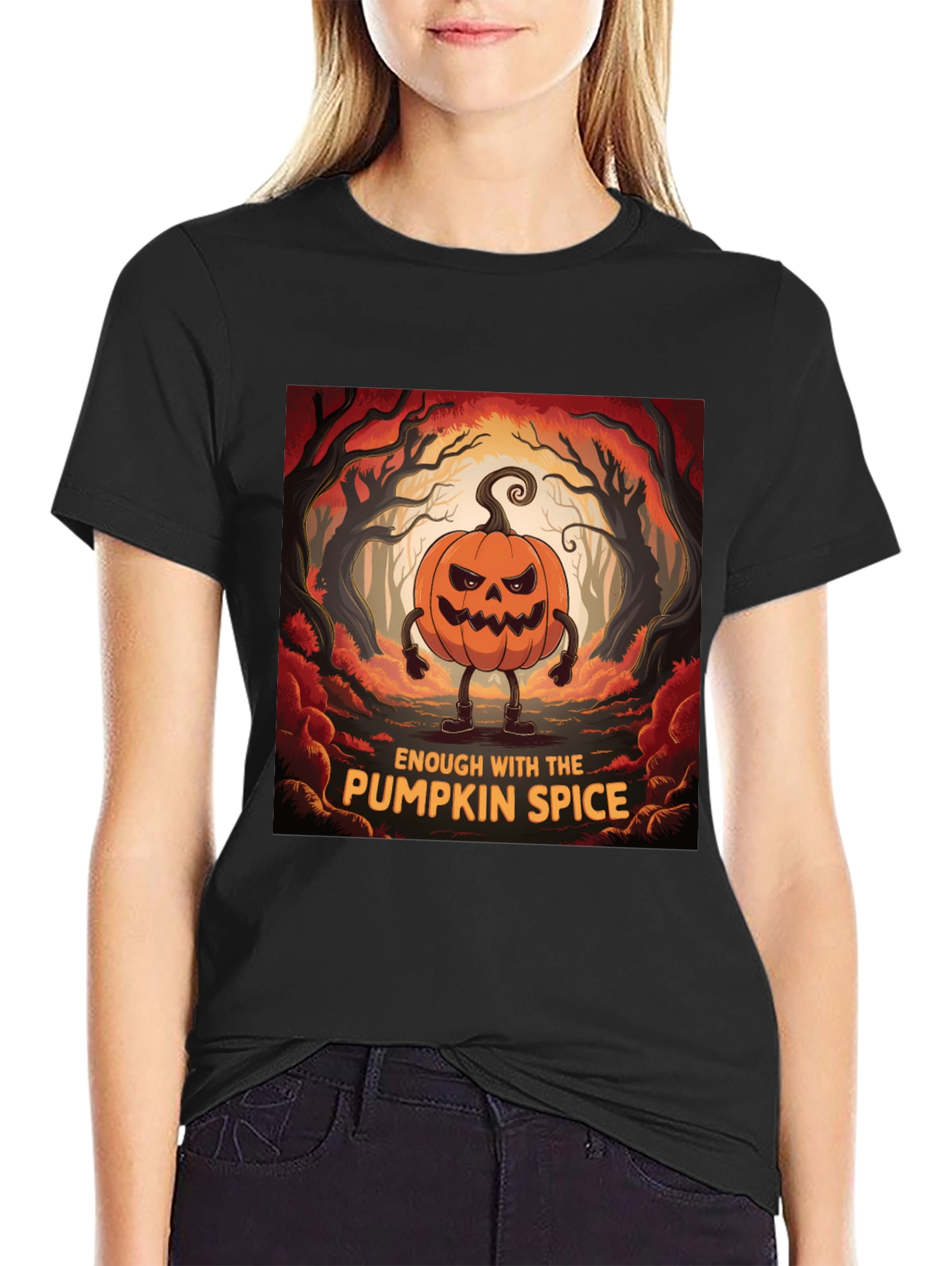 Enough With Pumpkin Spice Halloween T-Shirt