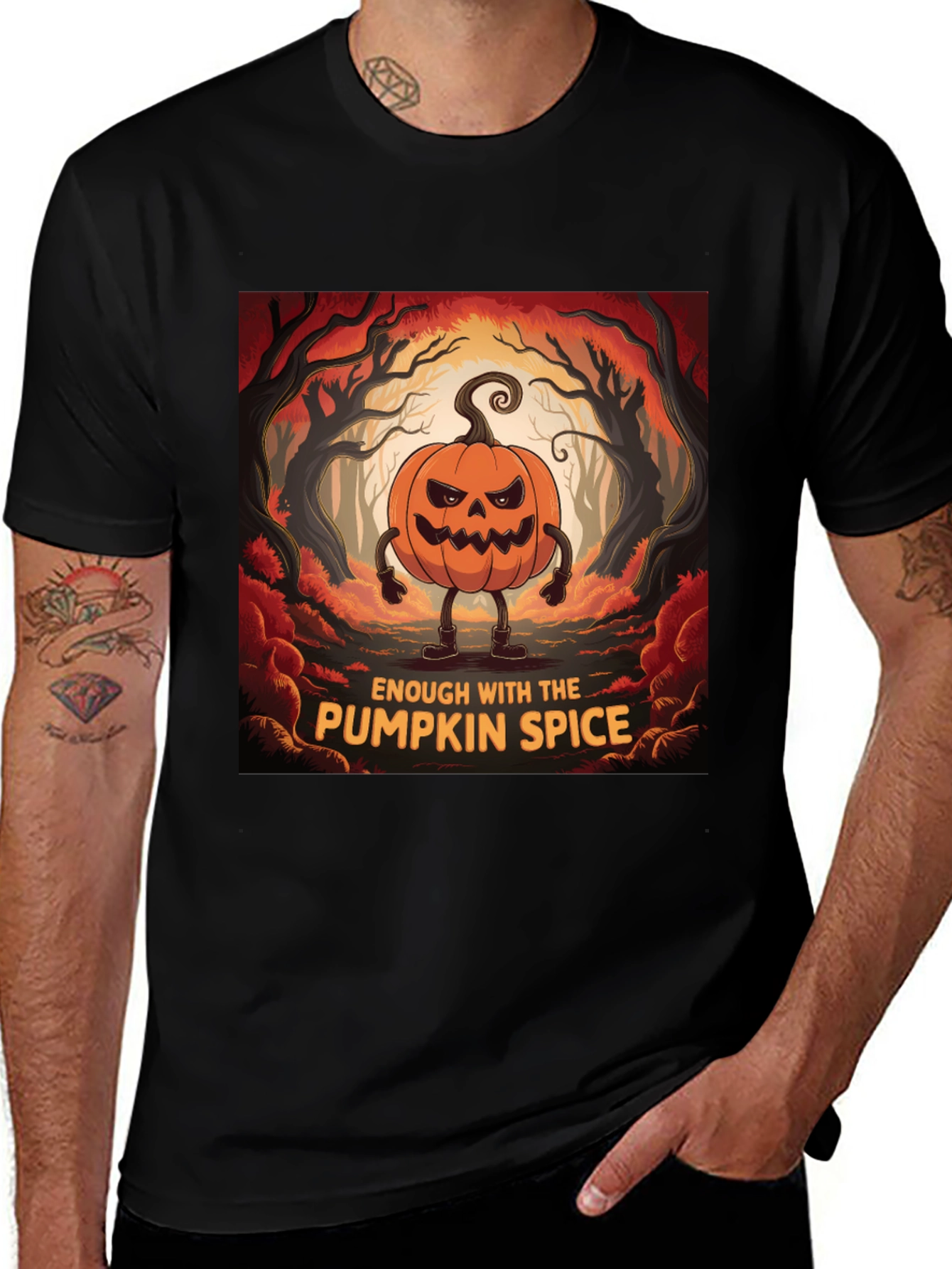 Enough With Pumpkin Spice Halloween T-Shirt