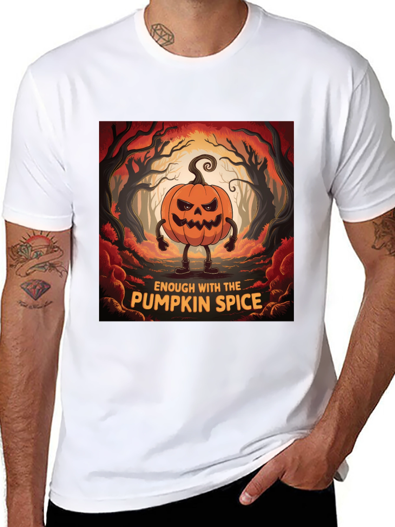 Enough With Pumpkin Spice Halloween T-Shirt