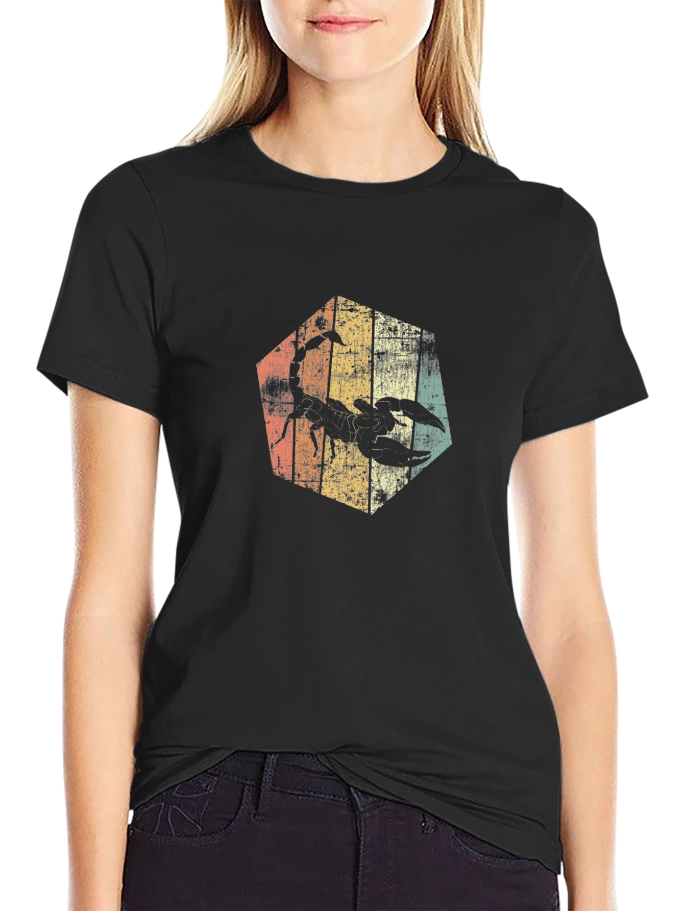Retro Scorpion Graphic Tee - Black