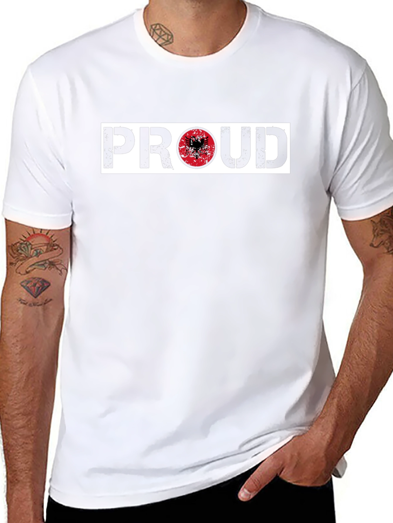 Proud Albania T-Shirt - Black