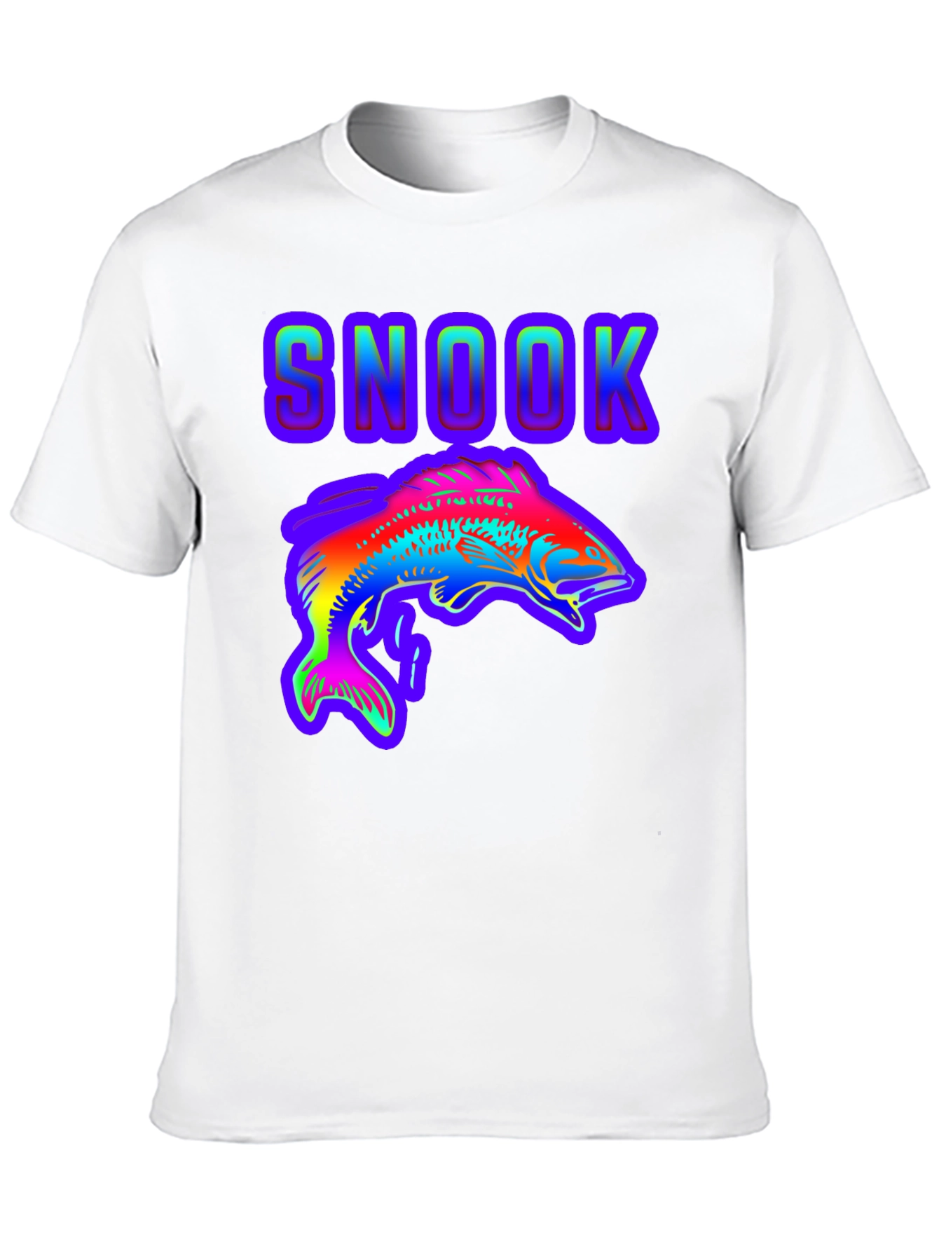 Snook Fish Graphic T-Shirt - Rainbow Design