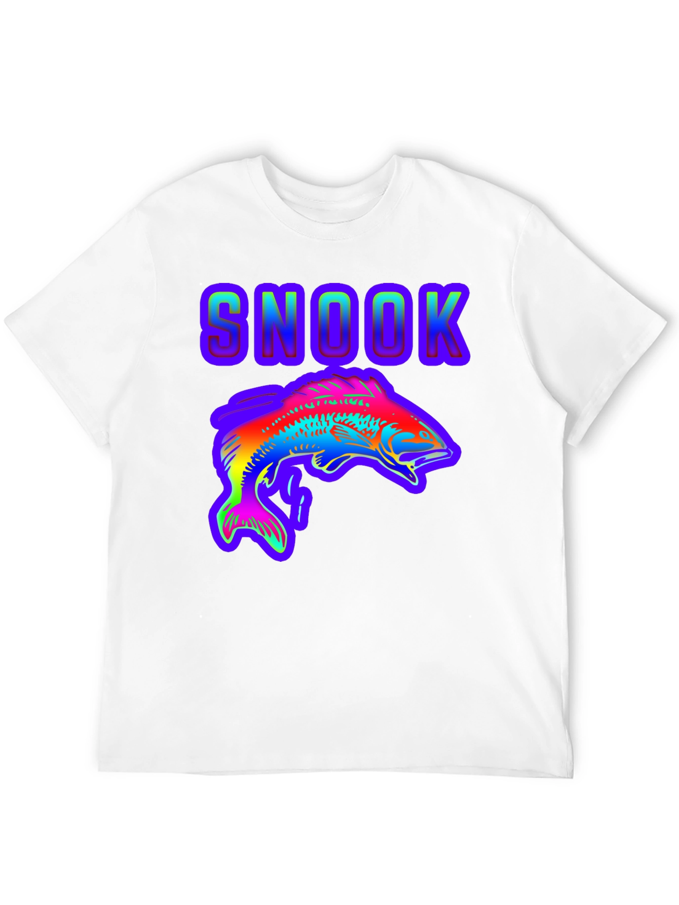 Snook Fish Graphic T-Shirt - Rainbow Design