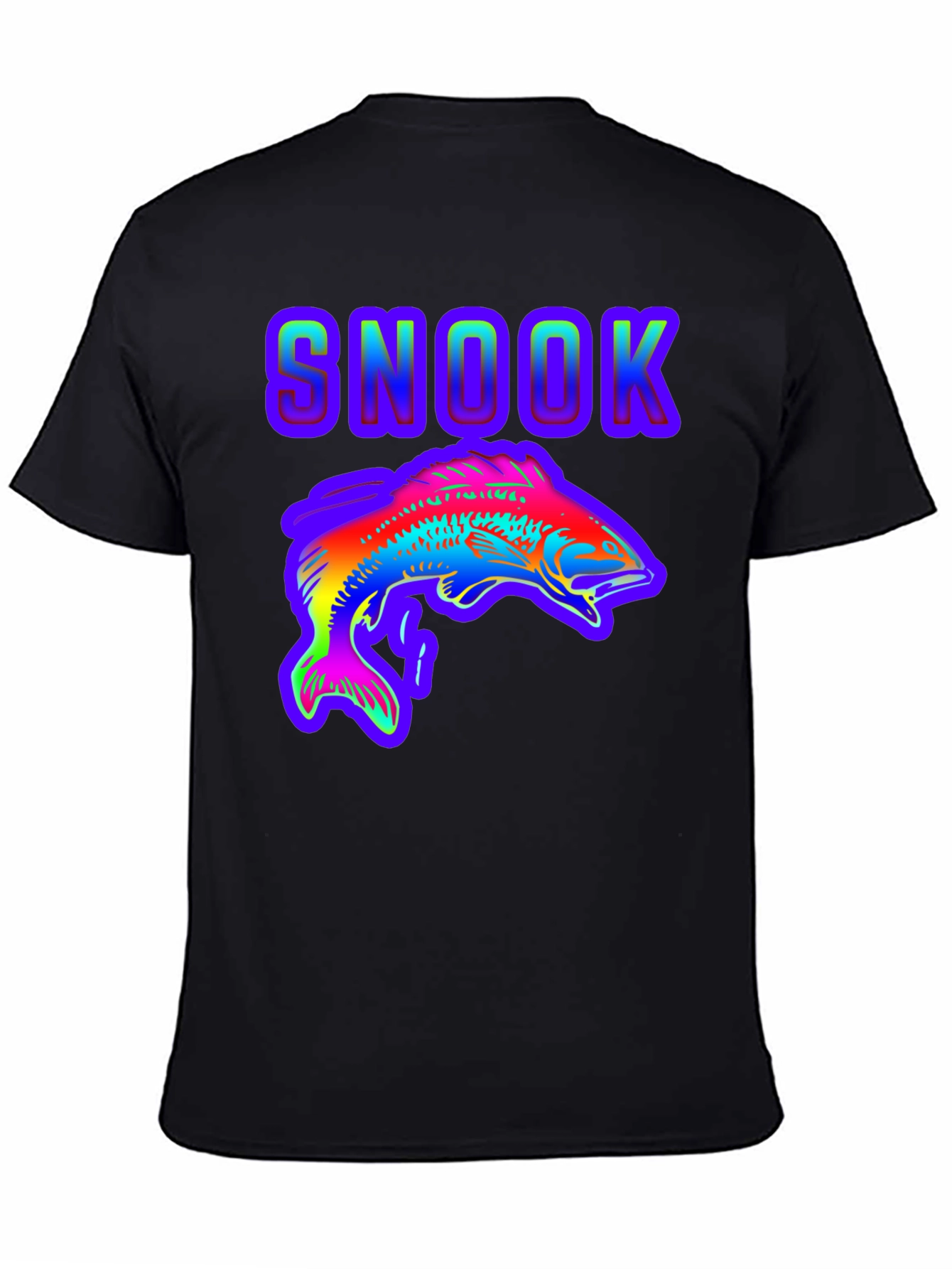 Snook Fish Graphic T-Shirt - Rainbow Design
