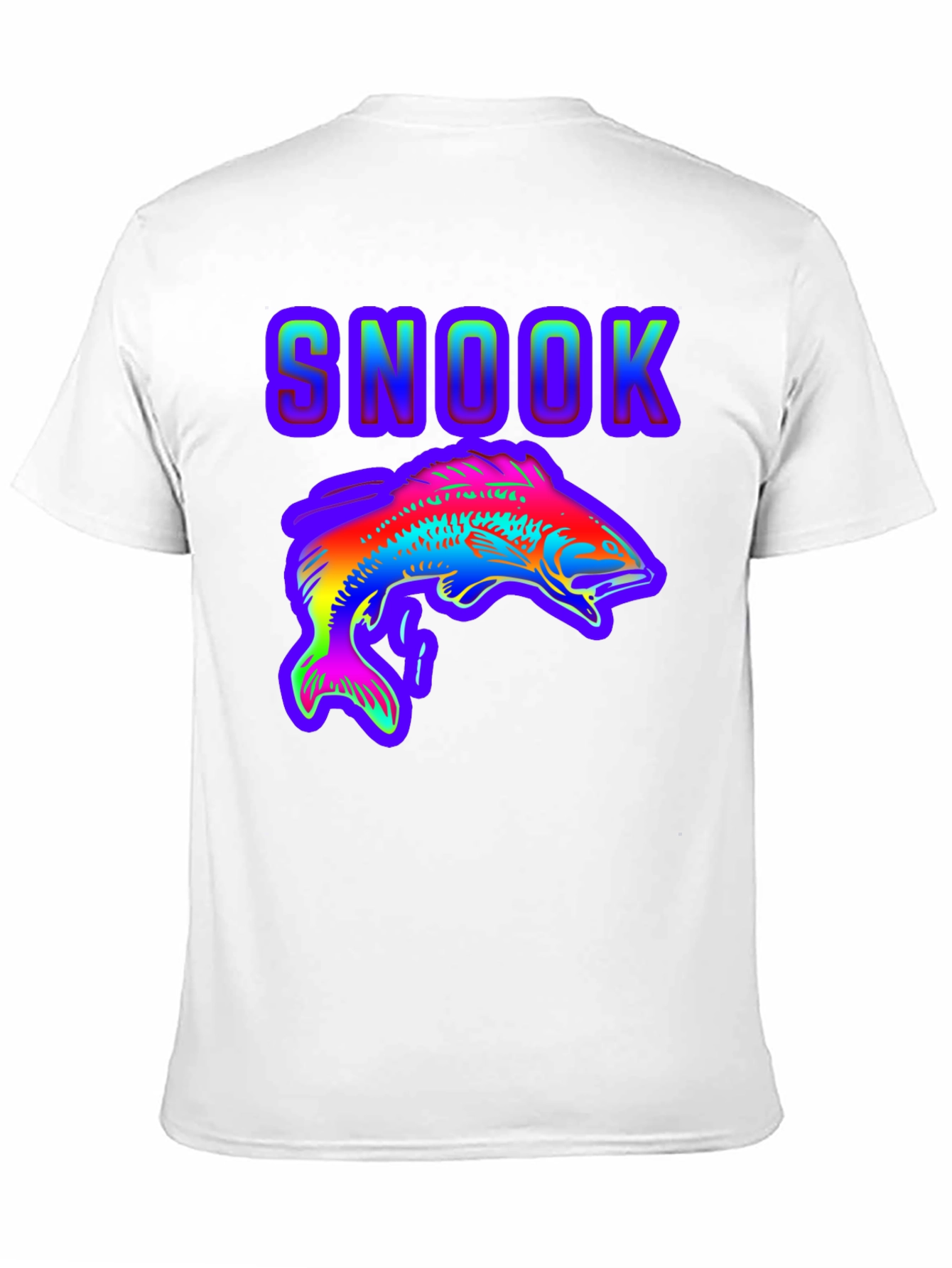 Snook Fish Graphic T-Shirt - Rainbow Design