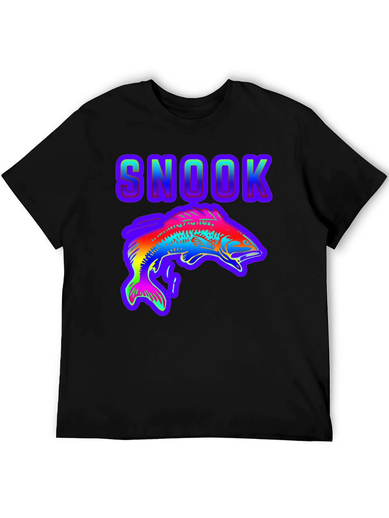 Snook Fish Graphic T-Shirt - Rainbow Design