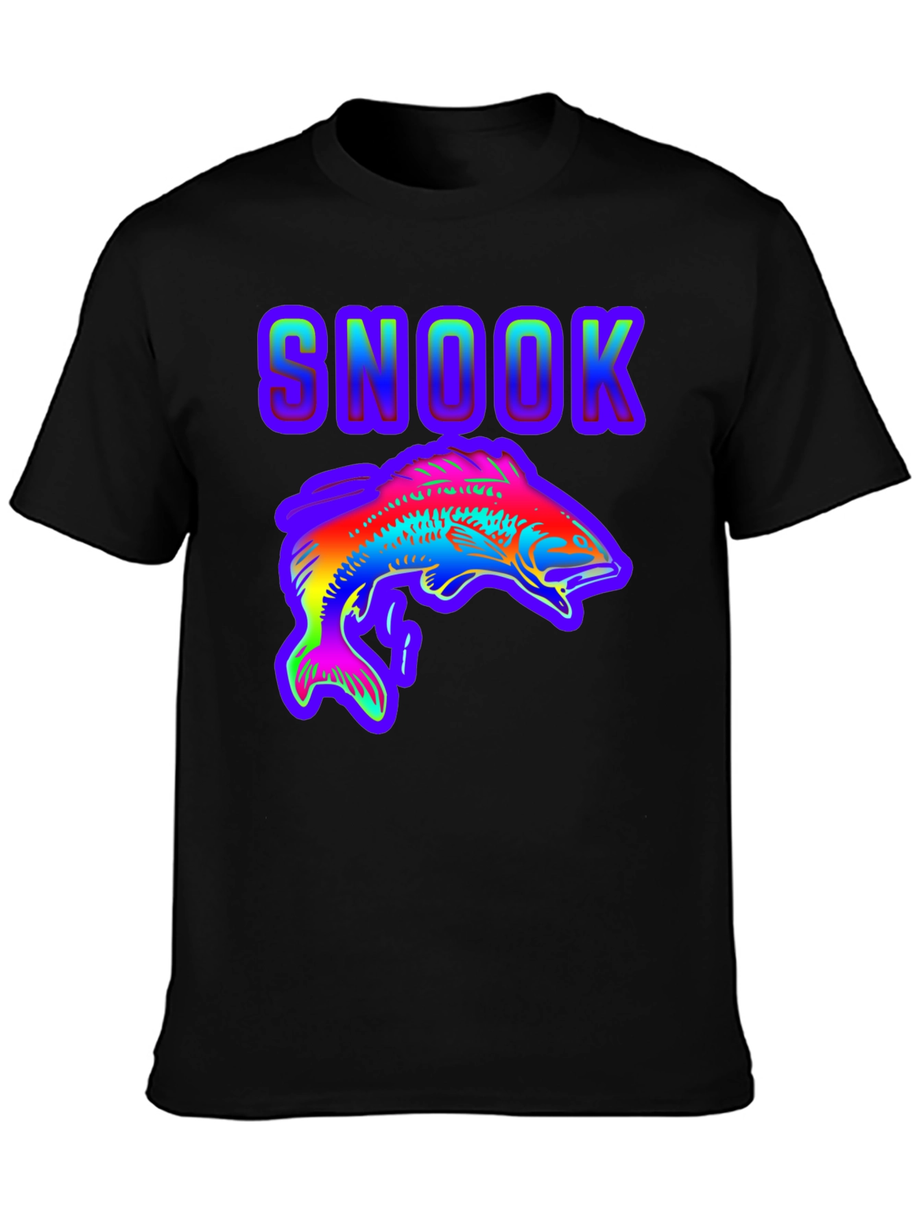 Snook Fish Graphic T-Shirt - Rainbow Design